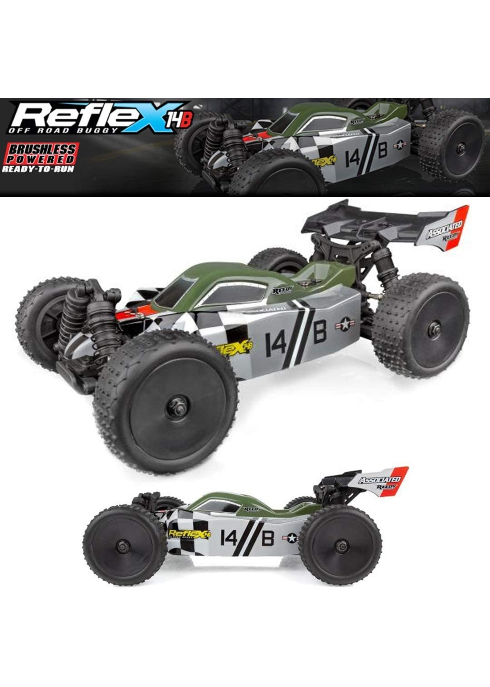Associated ASC 20175C - Reflex 14B Buggy RTR (Lipo and Charger Included)