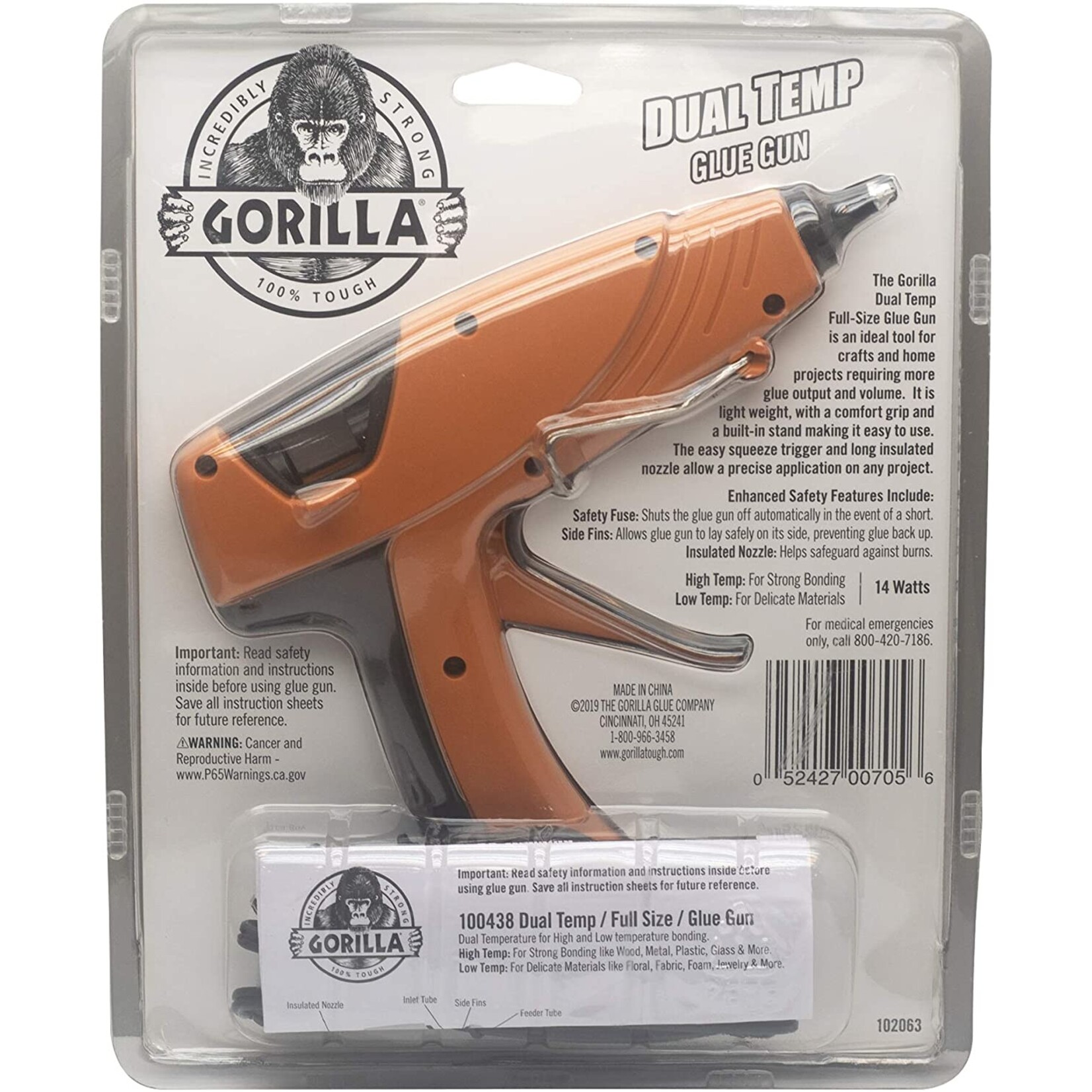 Gorilla Glue 100424 - Gorilla Hot Glue Gun - Large