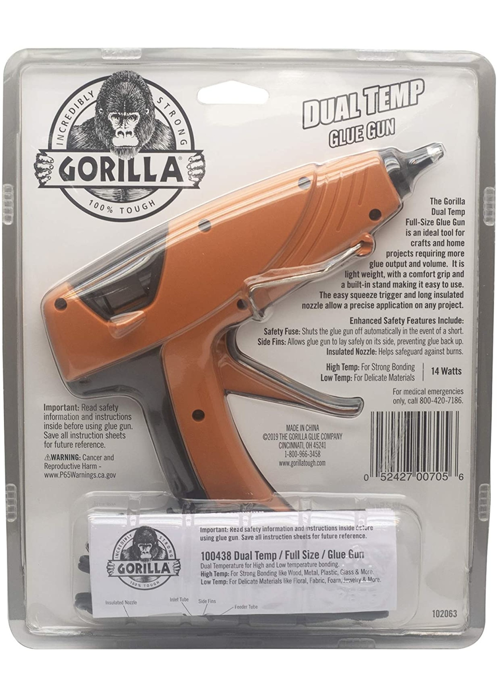 100424 - Gorilla Hot Glue Gun - Large - Hub Hobby