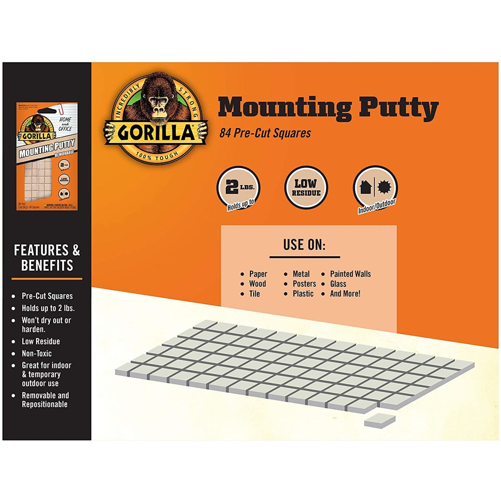 Gorilla Glue 102745 - Gorilla Mounting Putty (2oz)
