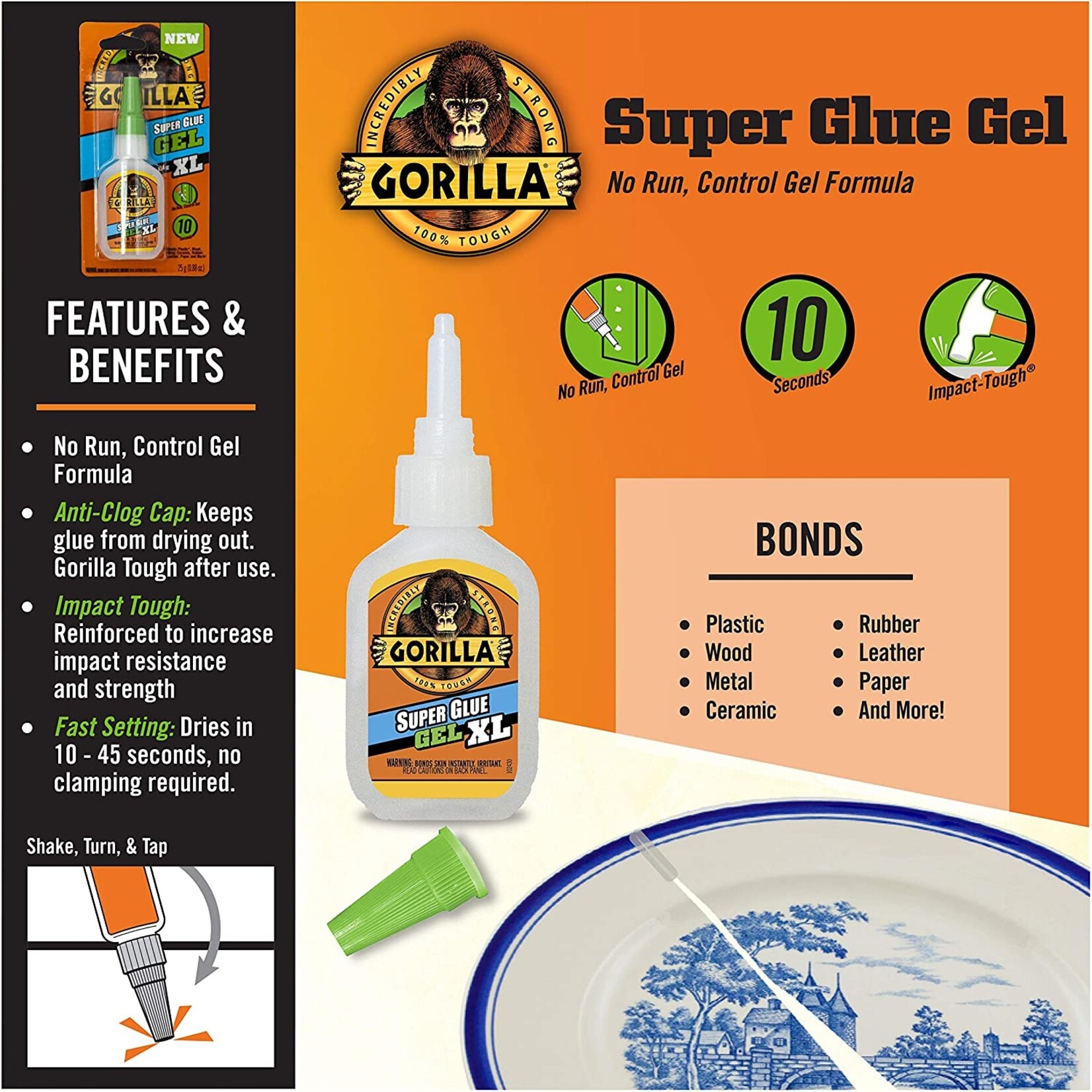 Gorilla Glue 102433 - Gorilla Super Glue Gel XL (25g)