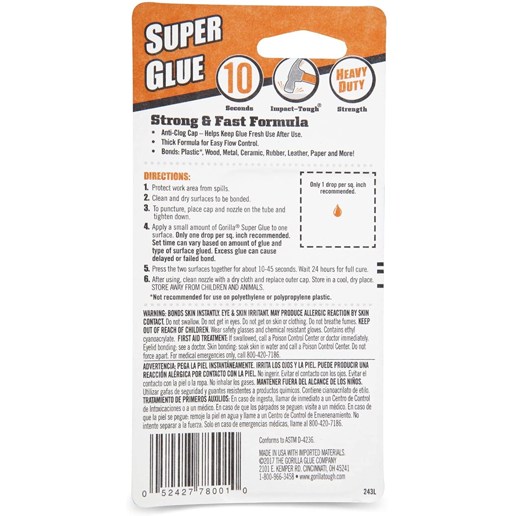 Gorilla Glue 7400202 - Gorilla Super Glue XL (25g)