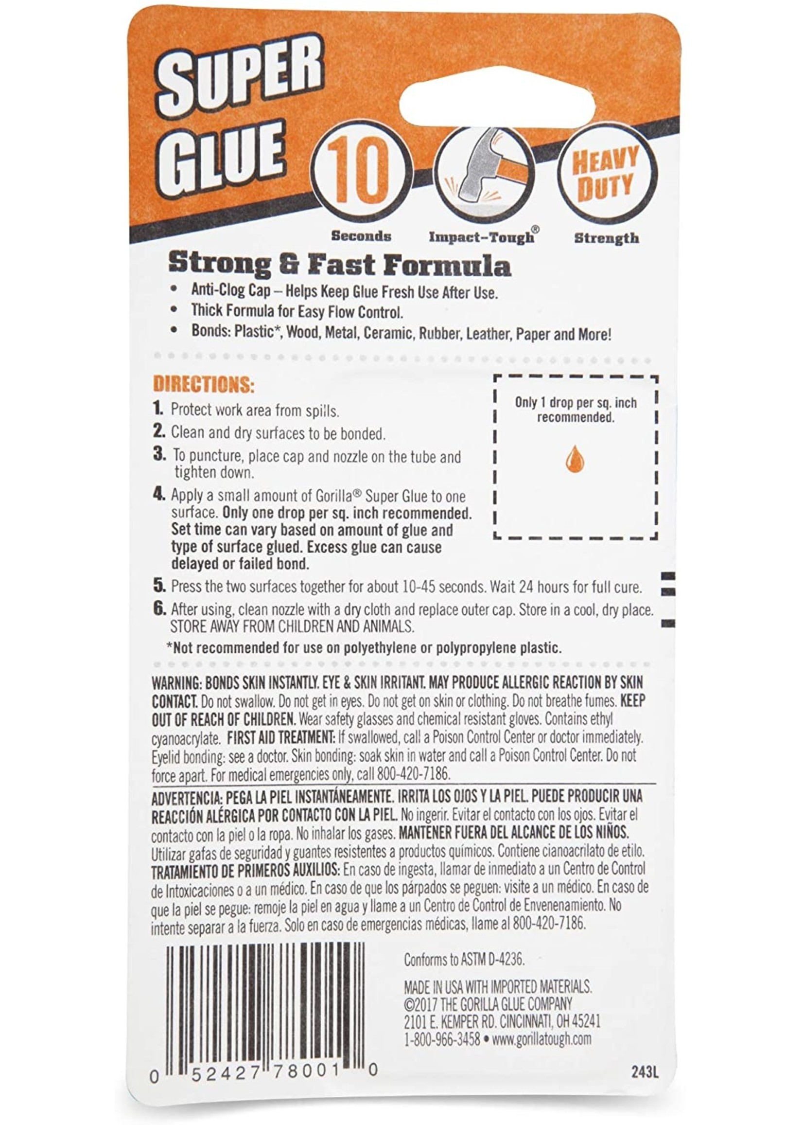 Gorilla Glue 7400202 - Gorilla Super Glue XL (25g)