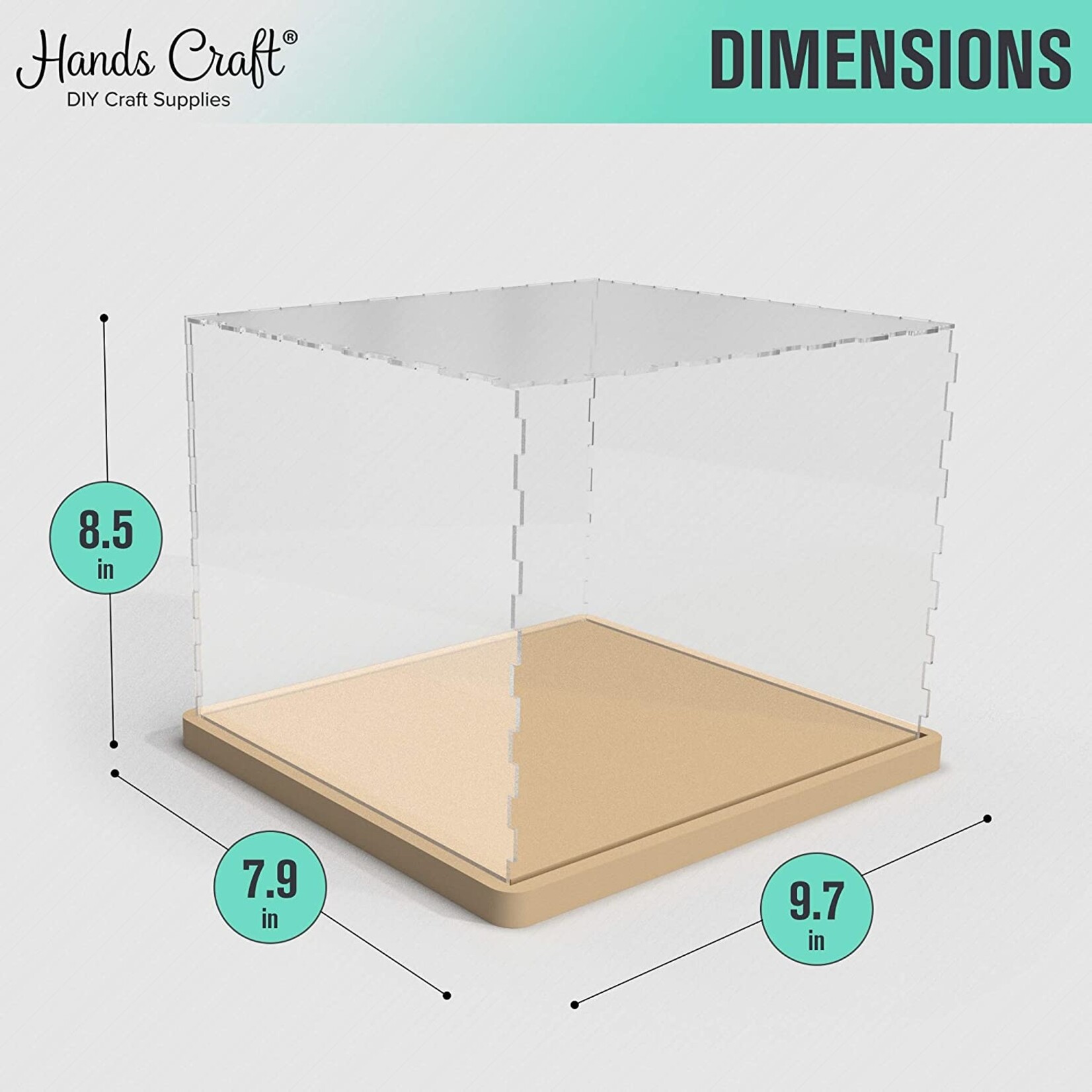 Hands Craft Acrylic Dustcover Case for DIY Miniatures