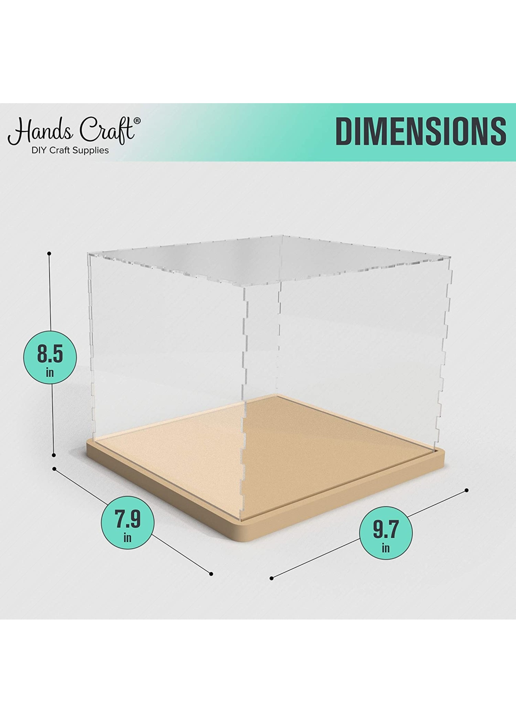 Hands Craft Acrylic Dustcover Case for DIY Miniatures