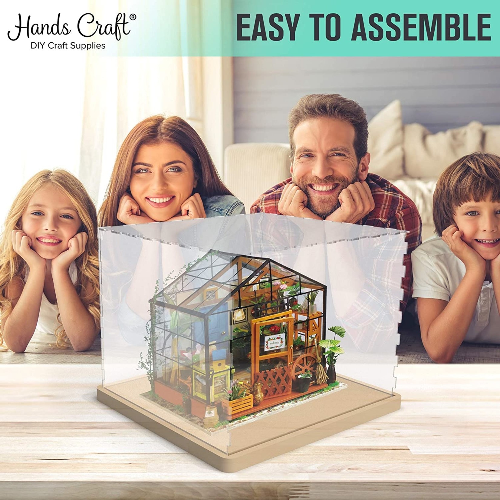 Hands Craft Acrylic Dustcover Case for DIY Miniatures