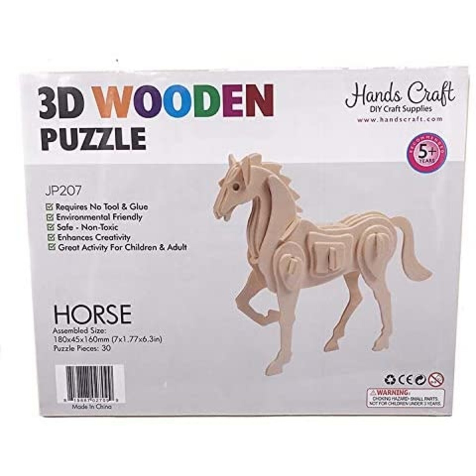 Hands Craft 3D Wooden Puzzle - Horse