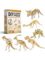 Hands Craft 3D Wooden Puzzle 6ct - Dinosaur