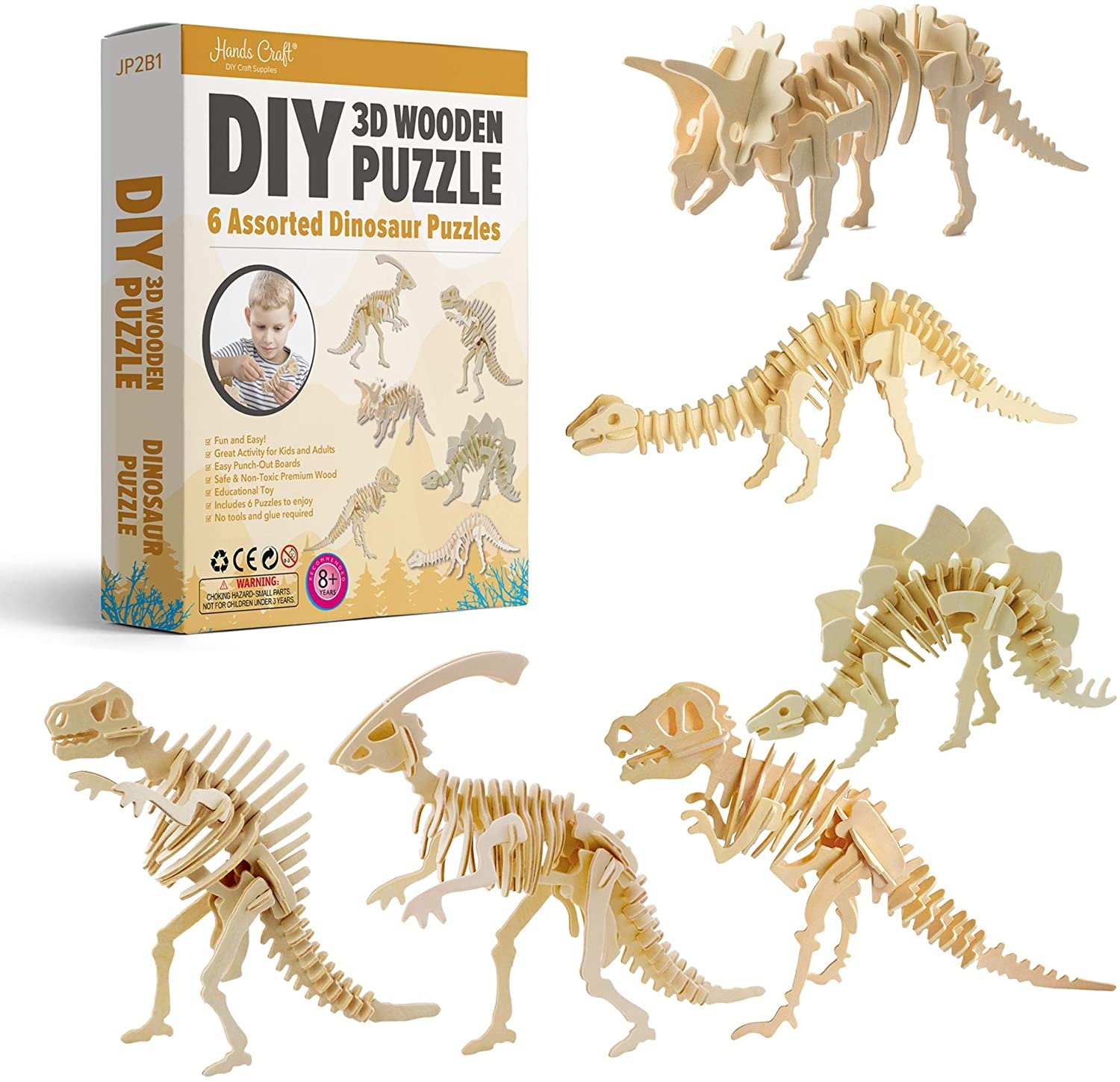 T- Rex - Puzzle 3D Som (6+) – ambar