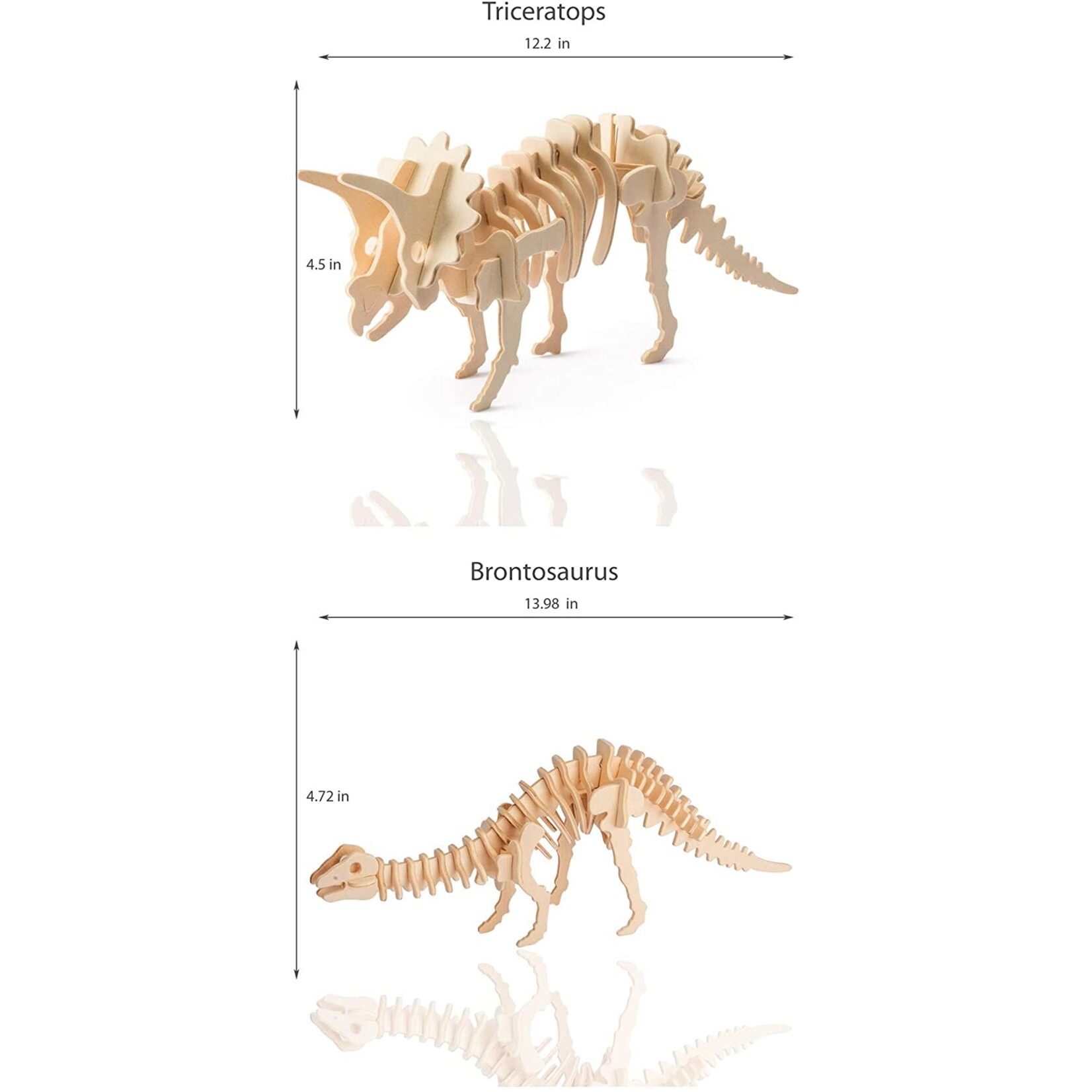 Hands Craft 3D Wooden Puzzle 6ct - Dinosaur