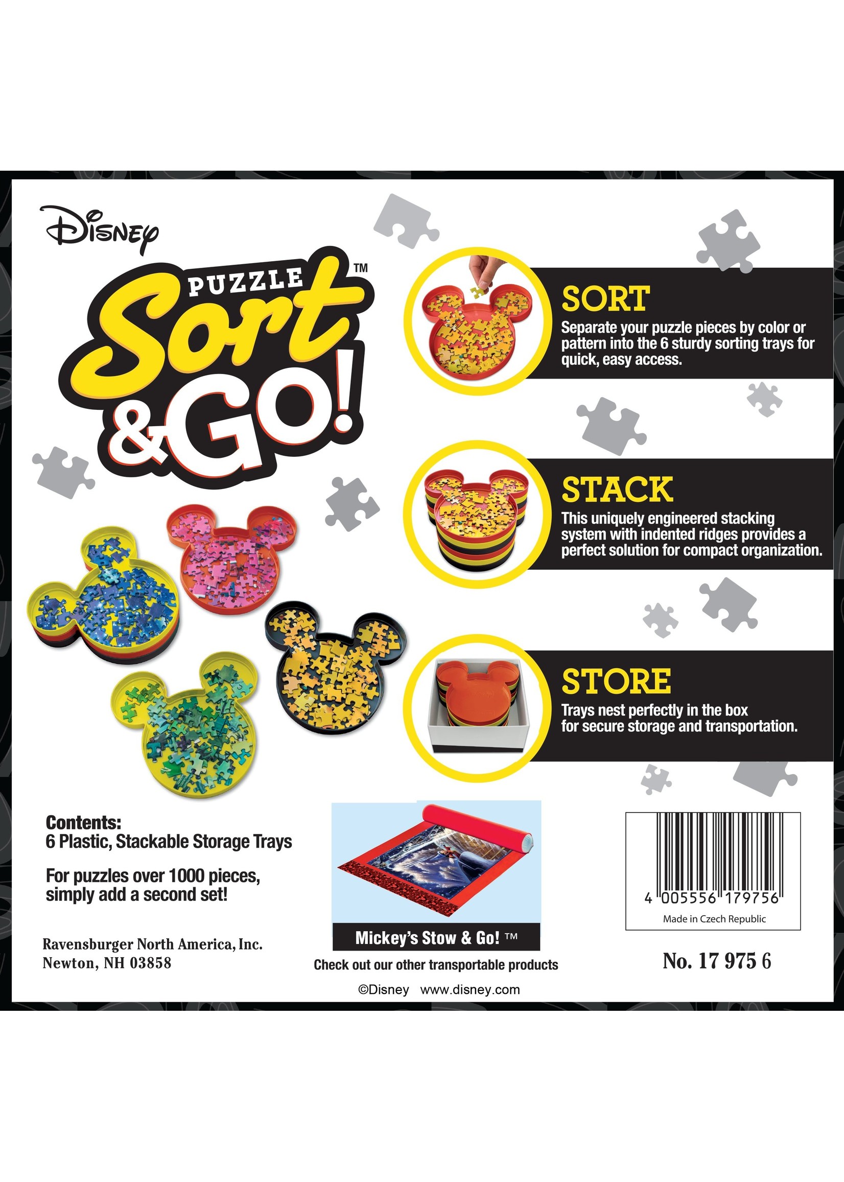 Jigsaw Puzzle Plastic Sorting Trays, Set of 6