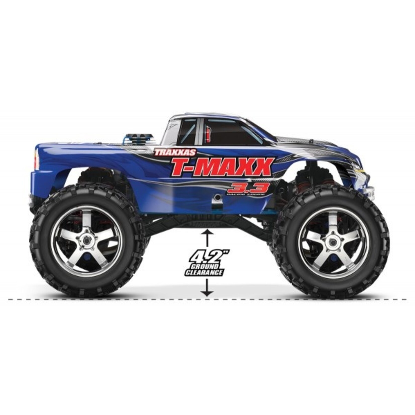 Traxxas 1/10 T-Maxx 3.3 Nitro 4x4 Nitro Monster Truck with TSM - Blue