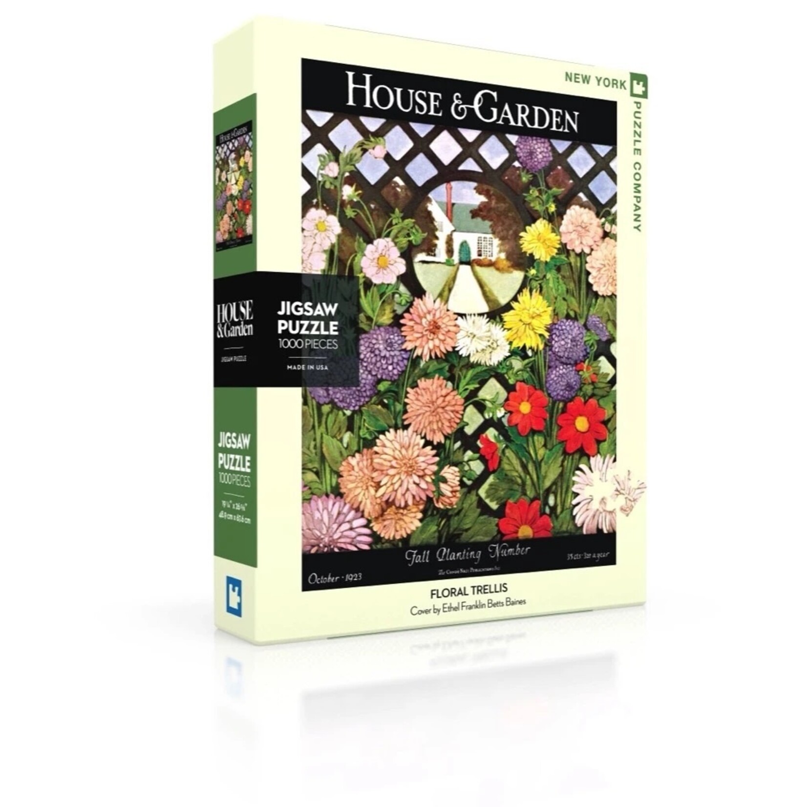 New York Puzzle Co Floral Trellis - 1000 Piece Puzzle