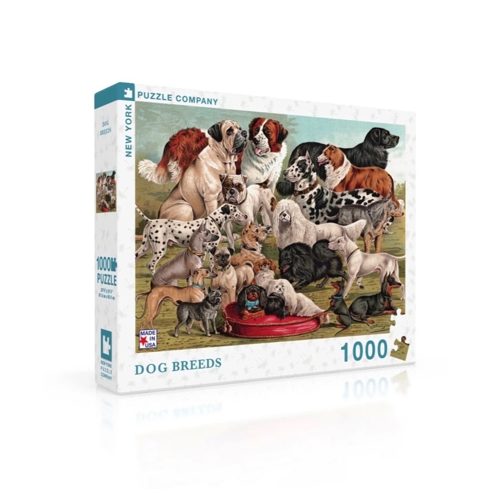 New York Puzzle Co Dog Breeds - 1000 Piece Puzzle