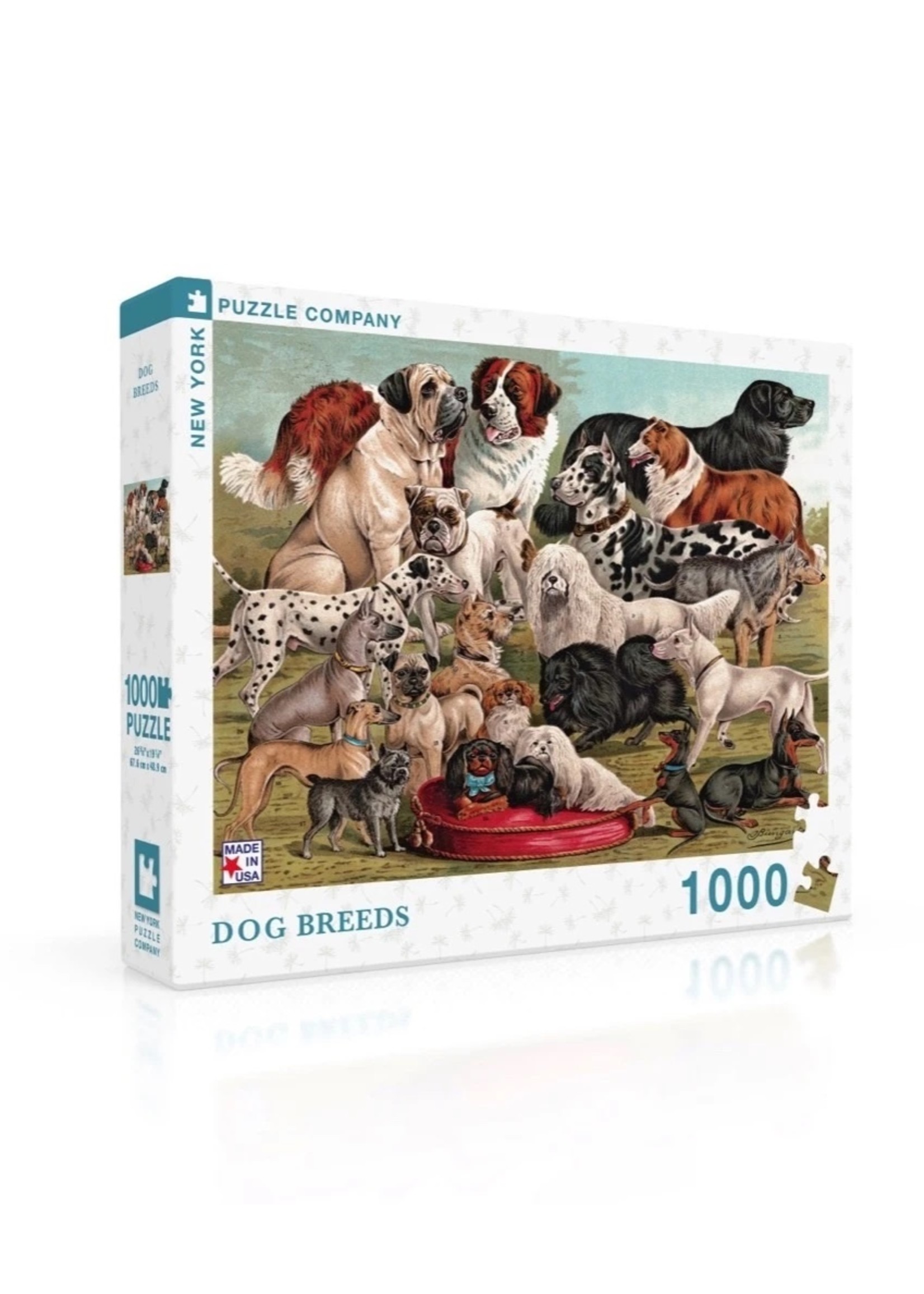 New York Puzzle Co Dog Breeds - 1000 Piece Puzzle