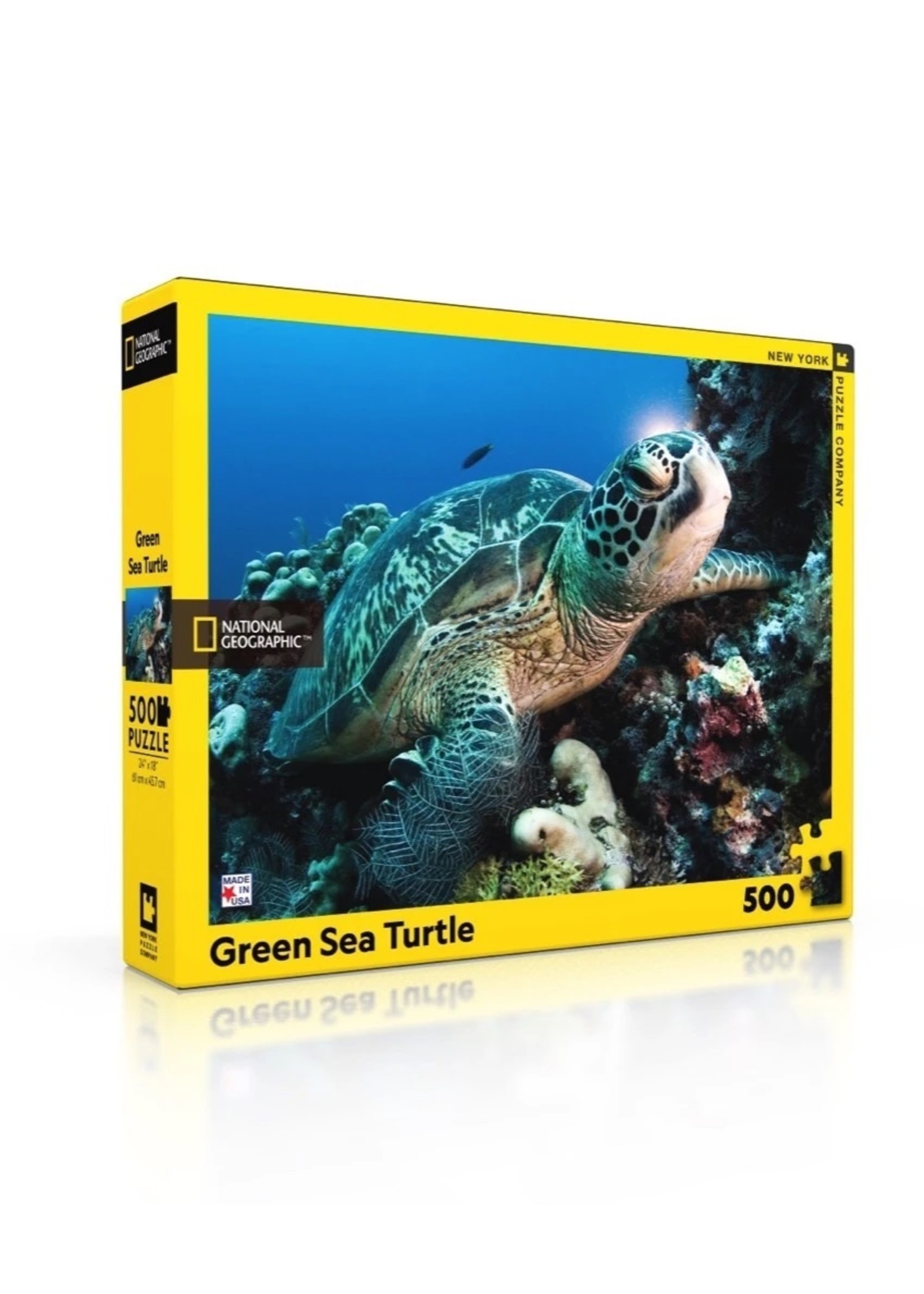 New York Puzzle Co Green Sea Turtle - 500 Piece Puzzle