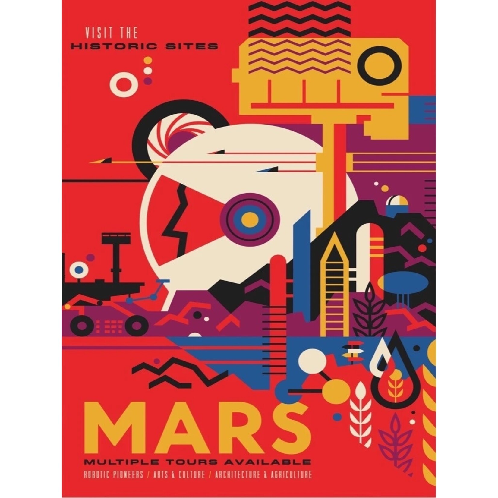 New York Puzzle Co Visit Mars - 1000 Piece Puzzle