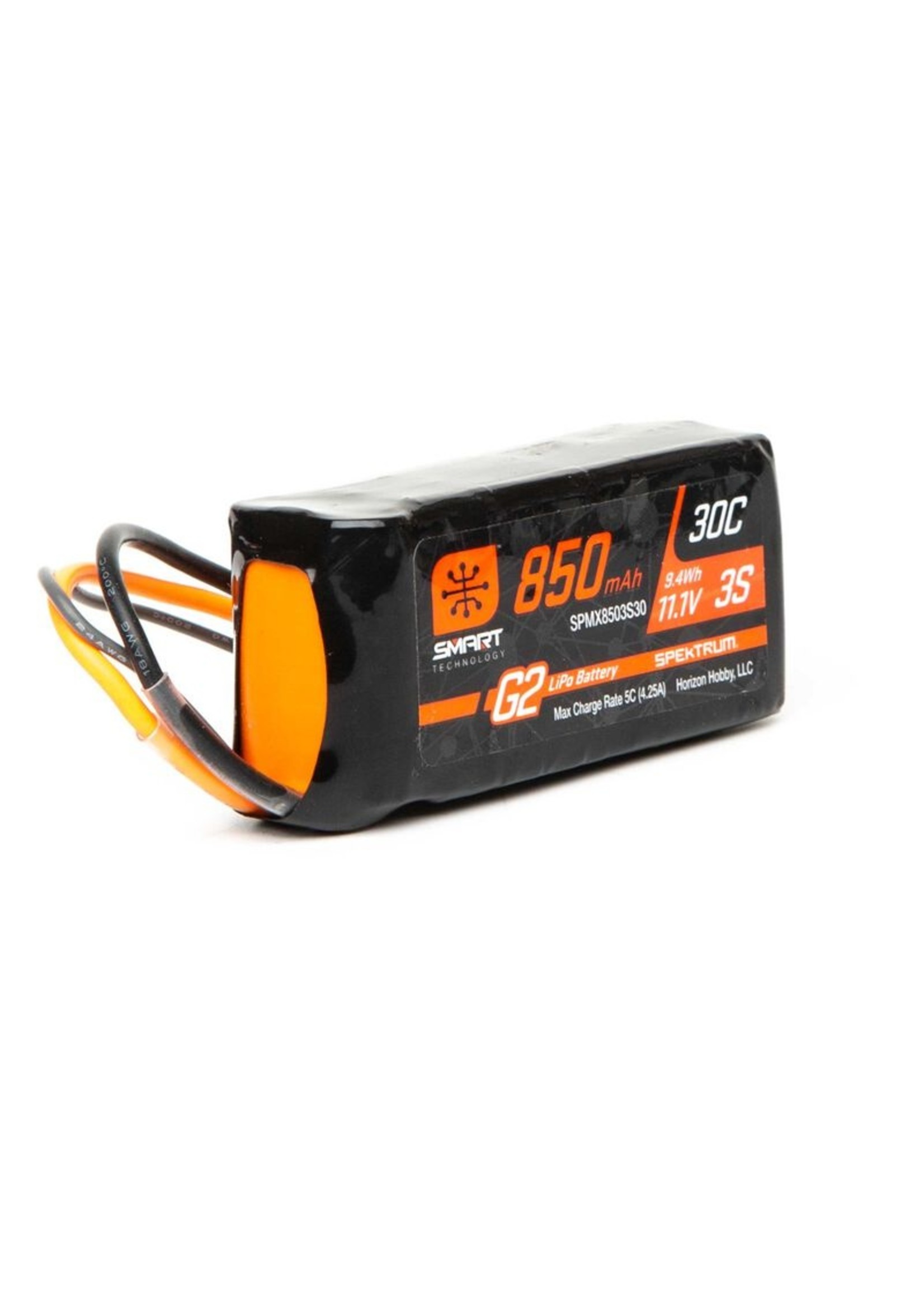 Spektrum SPMX8503S30 - 11.1V 850mAh 3S 30C Smart G2 LiPo Battery: IC2