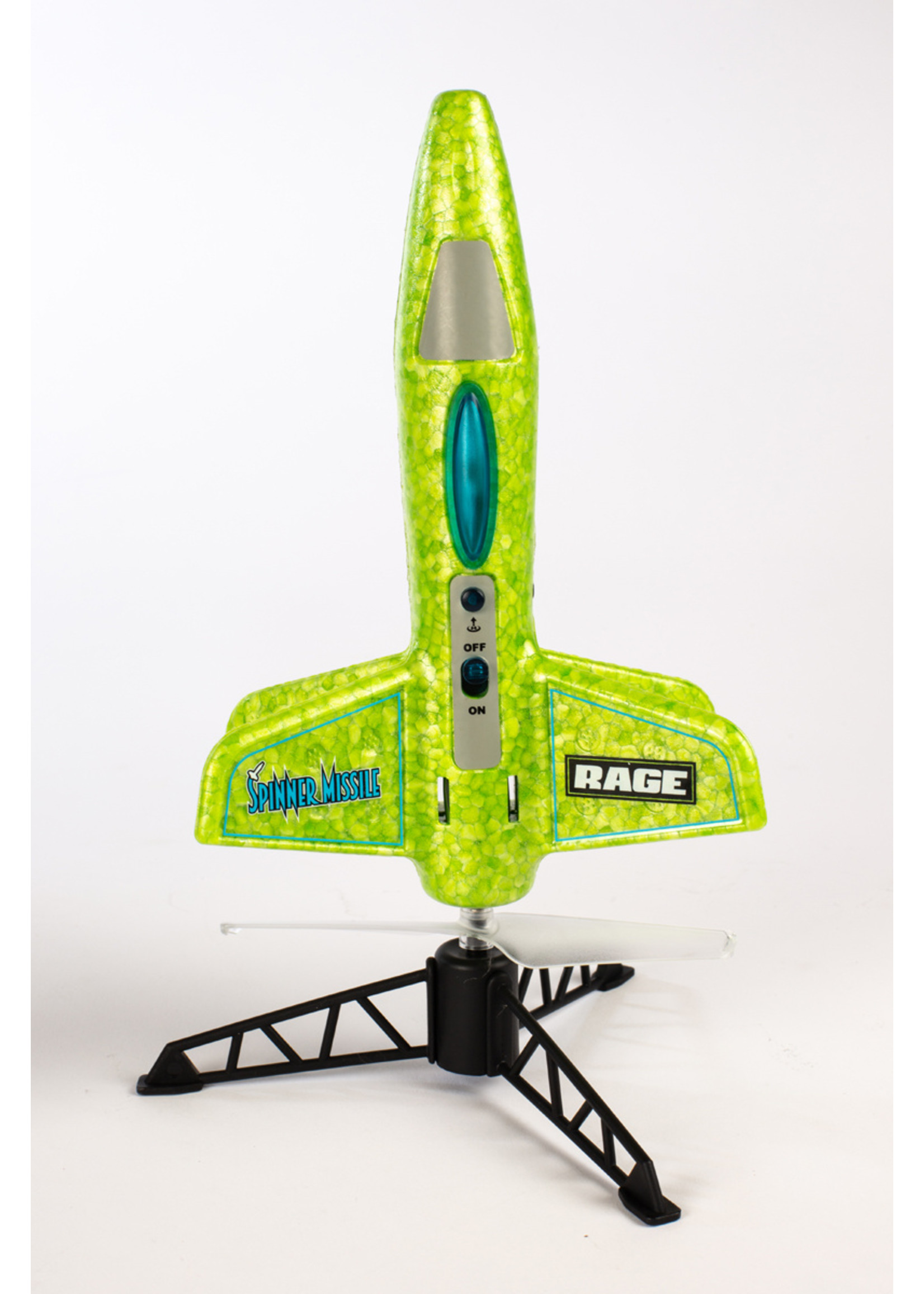 Rage RC Spinner Missile Electric Free-Flight Rocket - Green