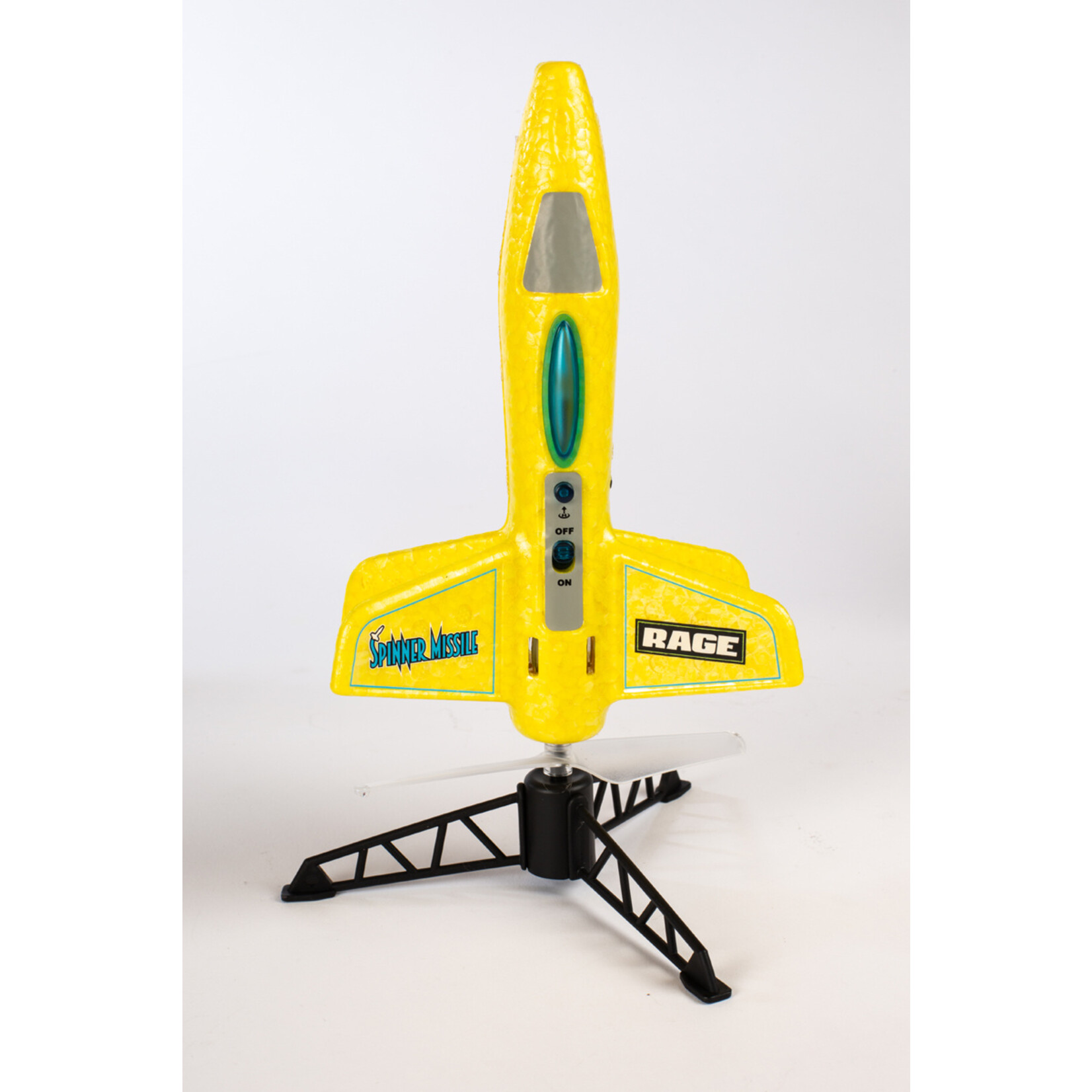 Rage RC Spinner Missile Electric Free-Flight Rocket - Yellow