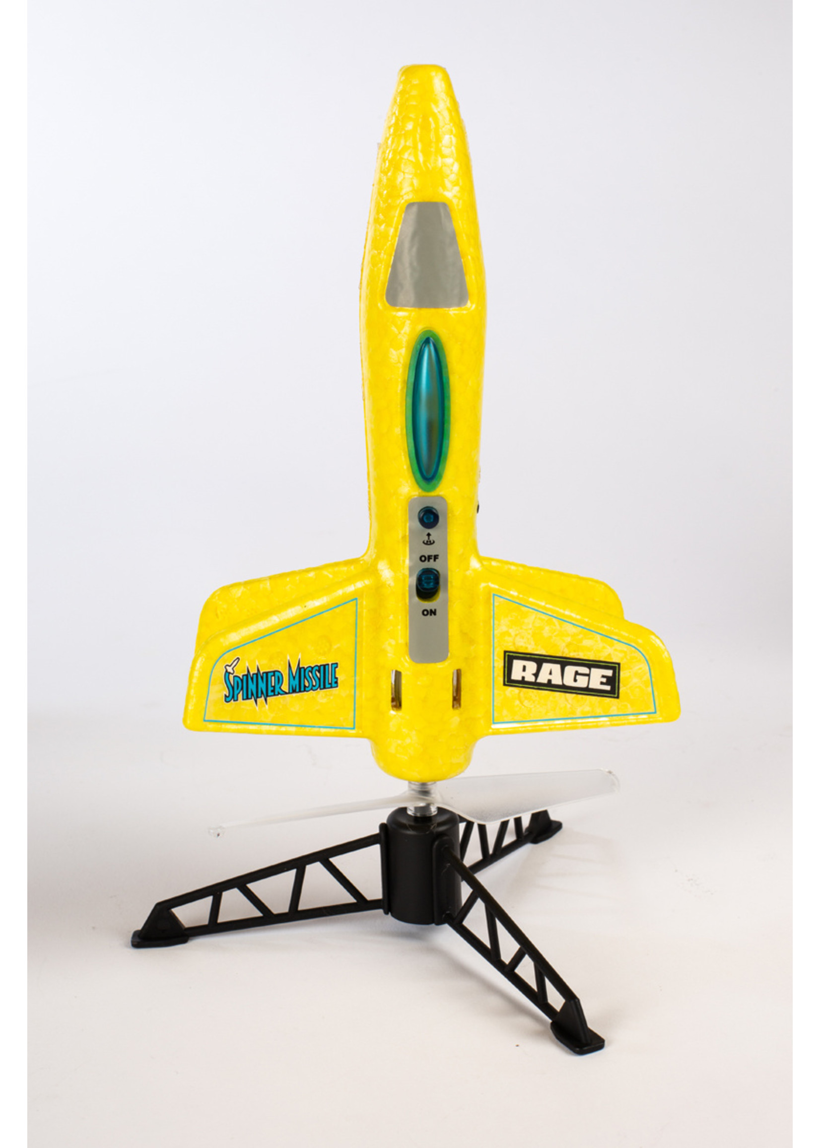 Rage RC Spinner Missile Electric Free-Flight Rocket - Yellow