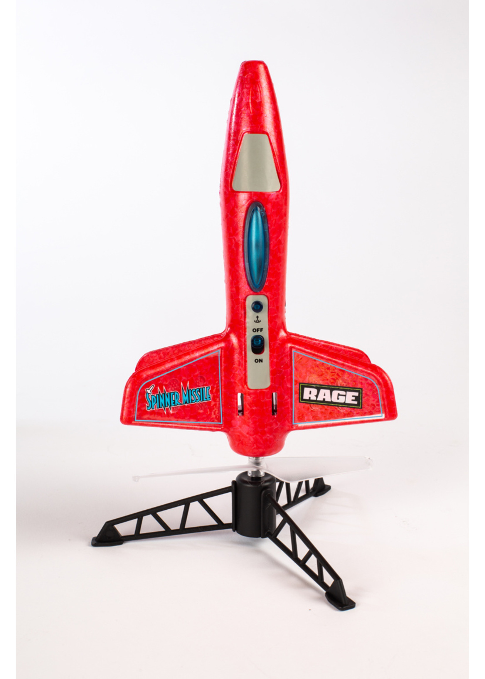 Rage RC Spinner Missile Electric Free-Flight Rocket - Red