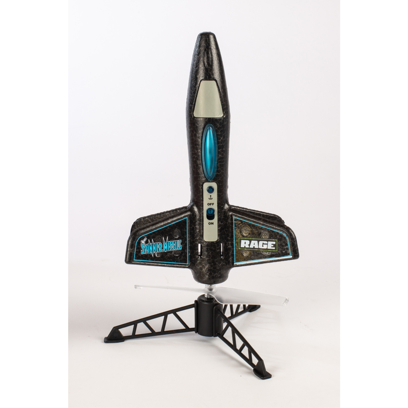 Rage RC Spinner Missile Electric Free-Flight Rocket - Black