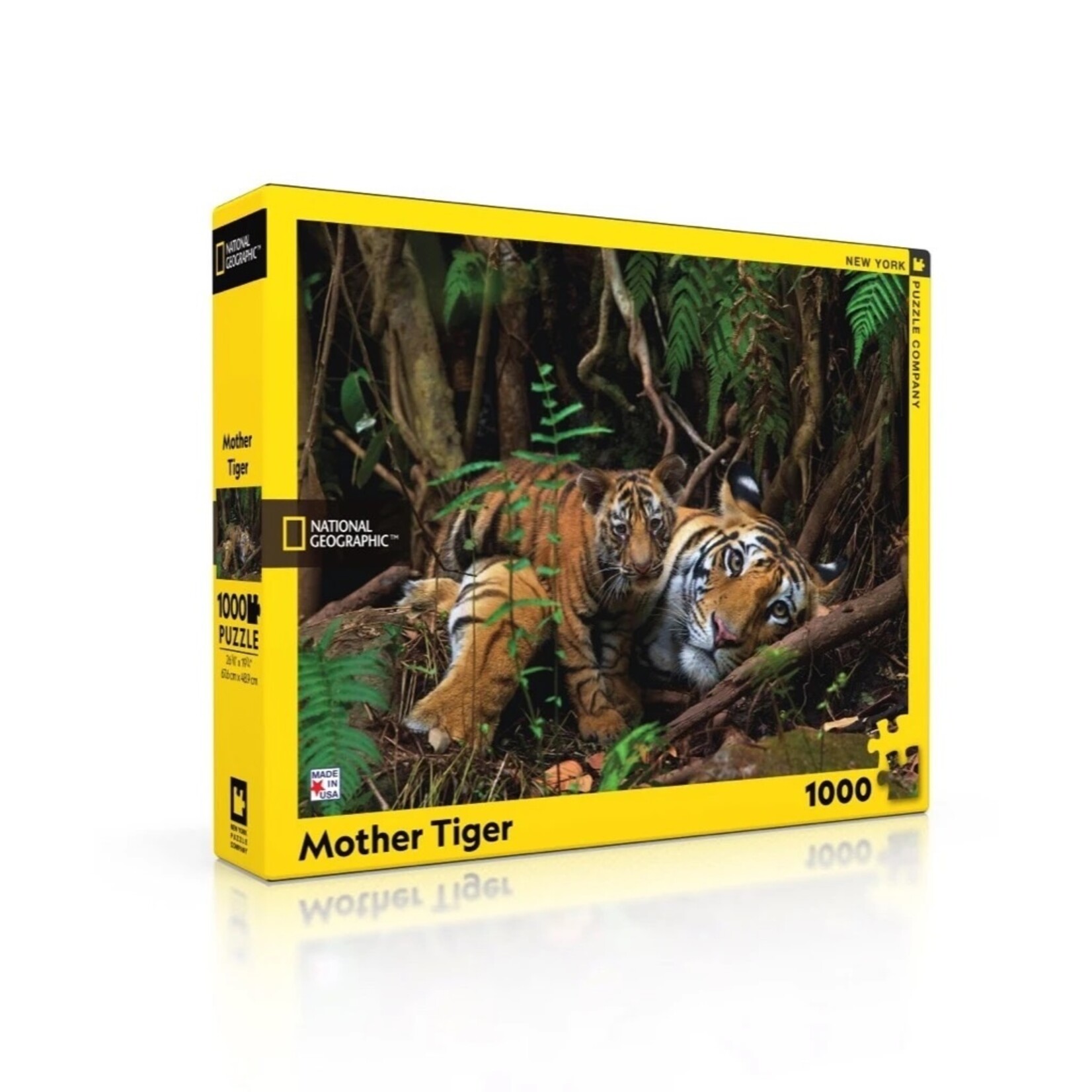 New York Puzzle Co Mother Tiger and Cub - 1000 Piece Puzzle