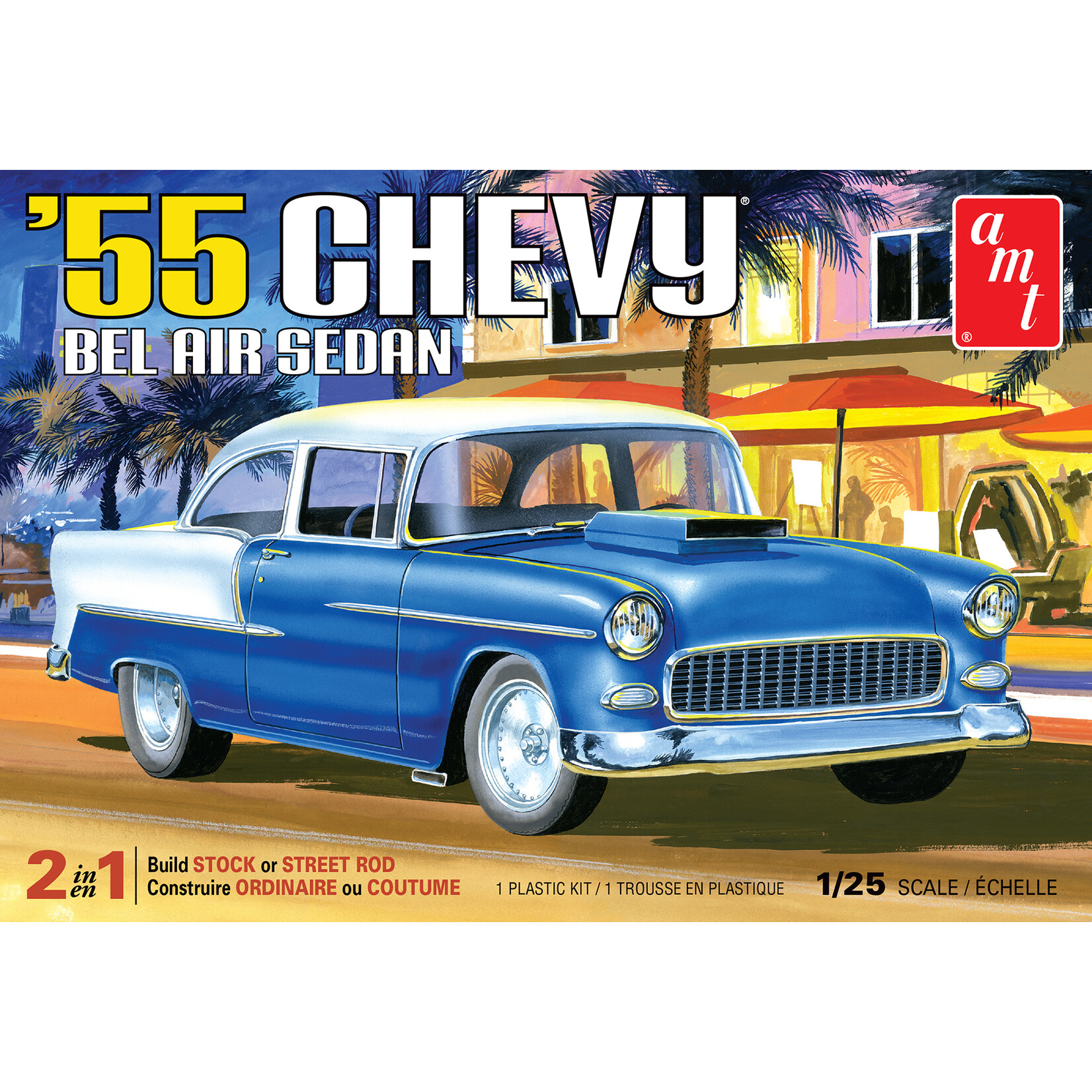 AMT 1119 - 1/25 1955 Chevy Bel Air Sedan Car