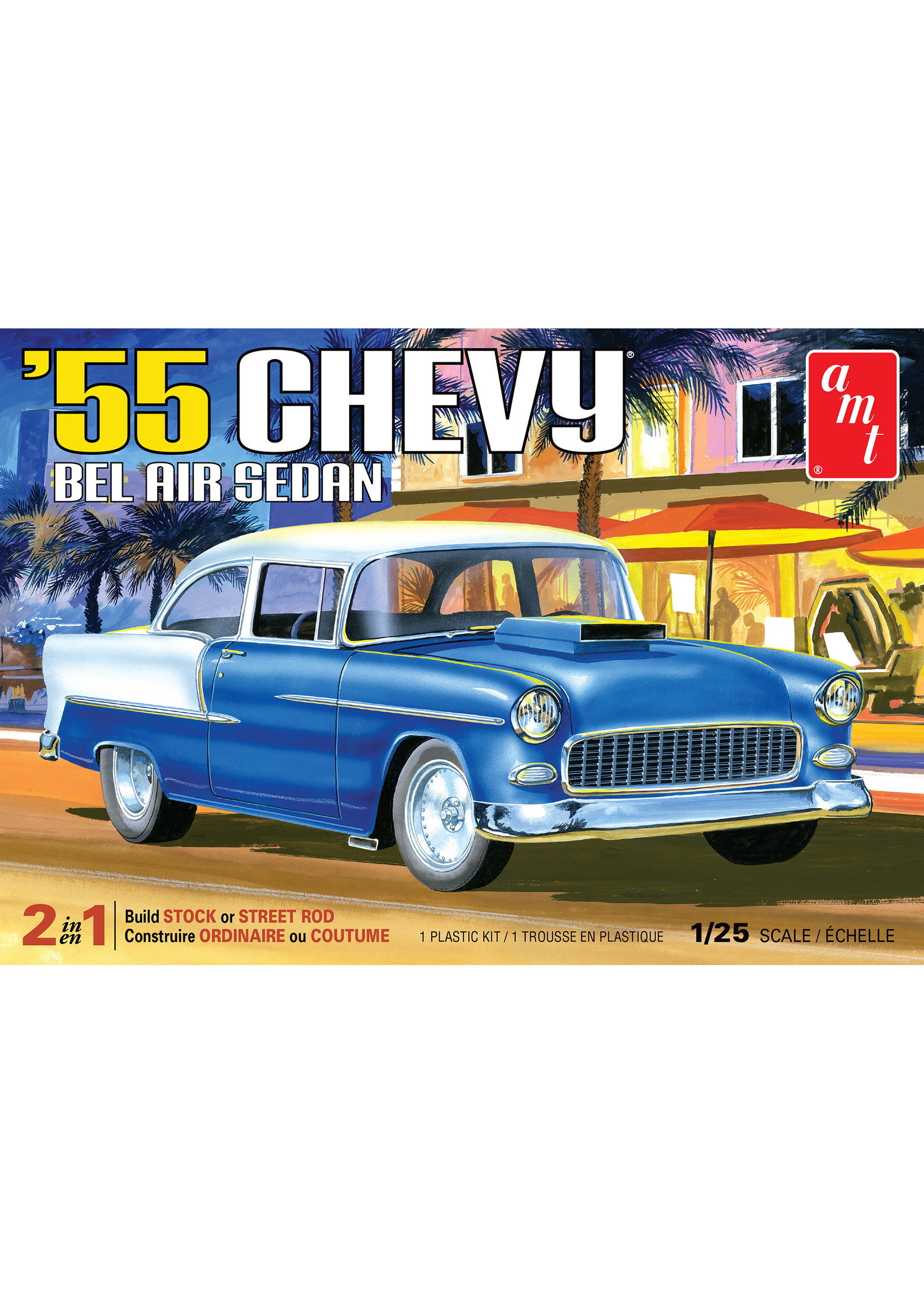 AMT 1119 - 1/25 1955 Chevy Bel Air Sedan Car