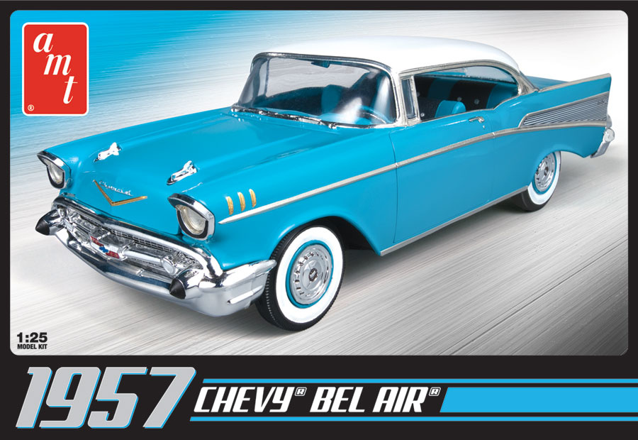 1953 Chevy Bel Air Bomb 1/25 モデルキット AMT 638 - 1/25 1957 Chevy Bel Air Plastic Model Kit - Hub Hobby