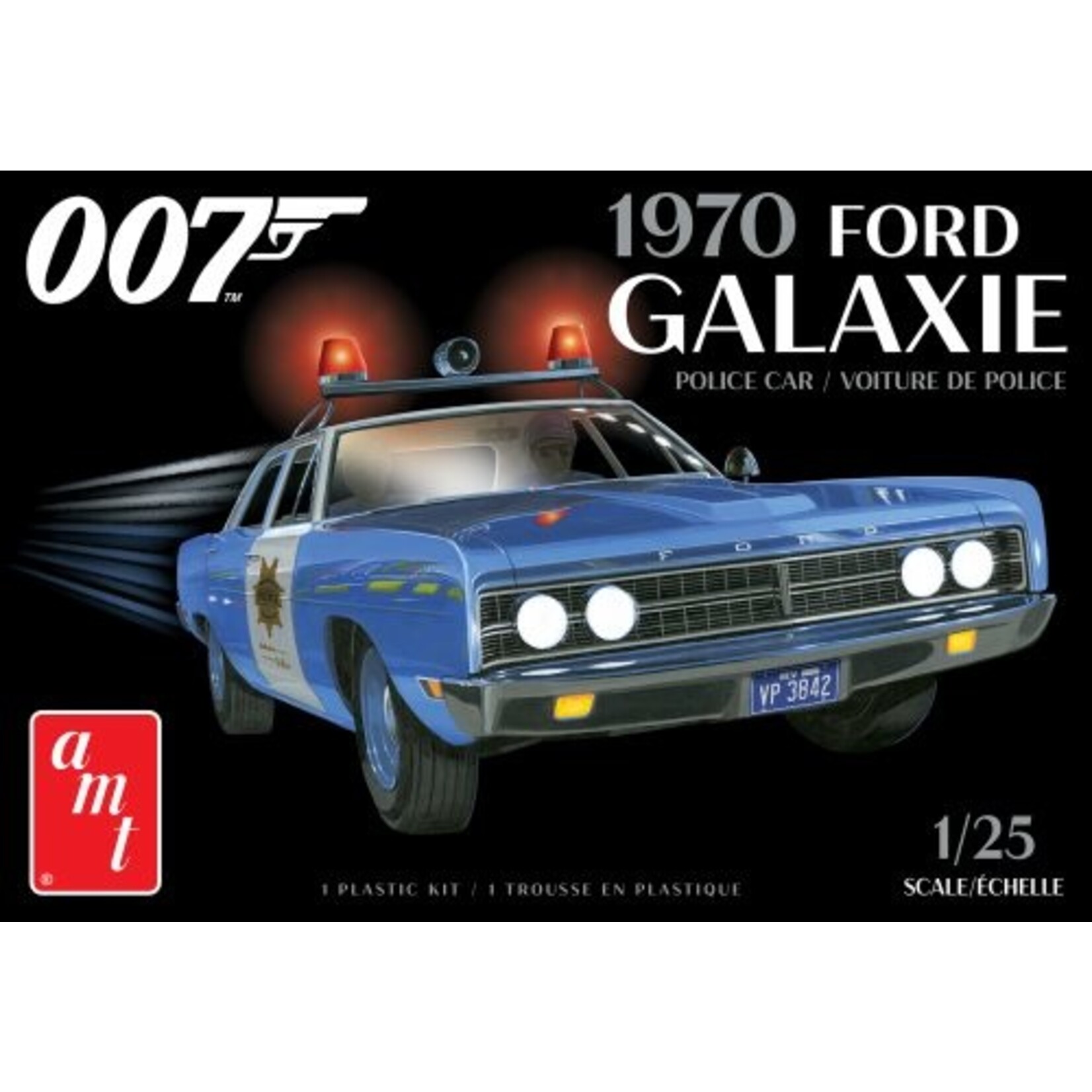 AMT 1172M - 1/25 1970 Ford Galaxie Police Car (James Bond)