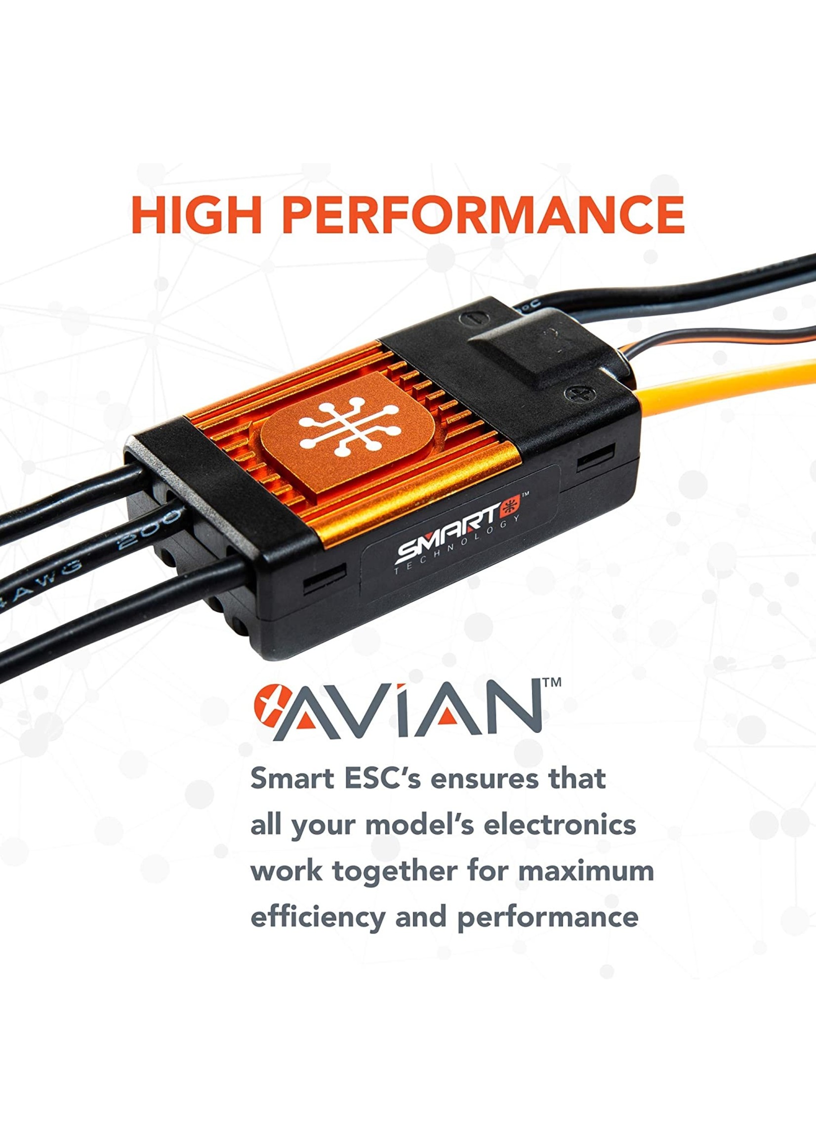 Spektrum SPMXAE1060 - Avian 60 Amp Brushless Smart ESC - 3S-6S