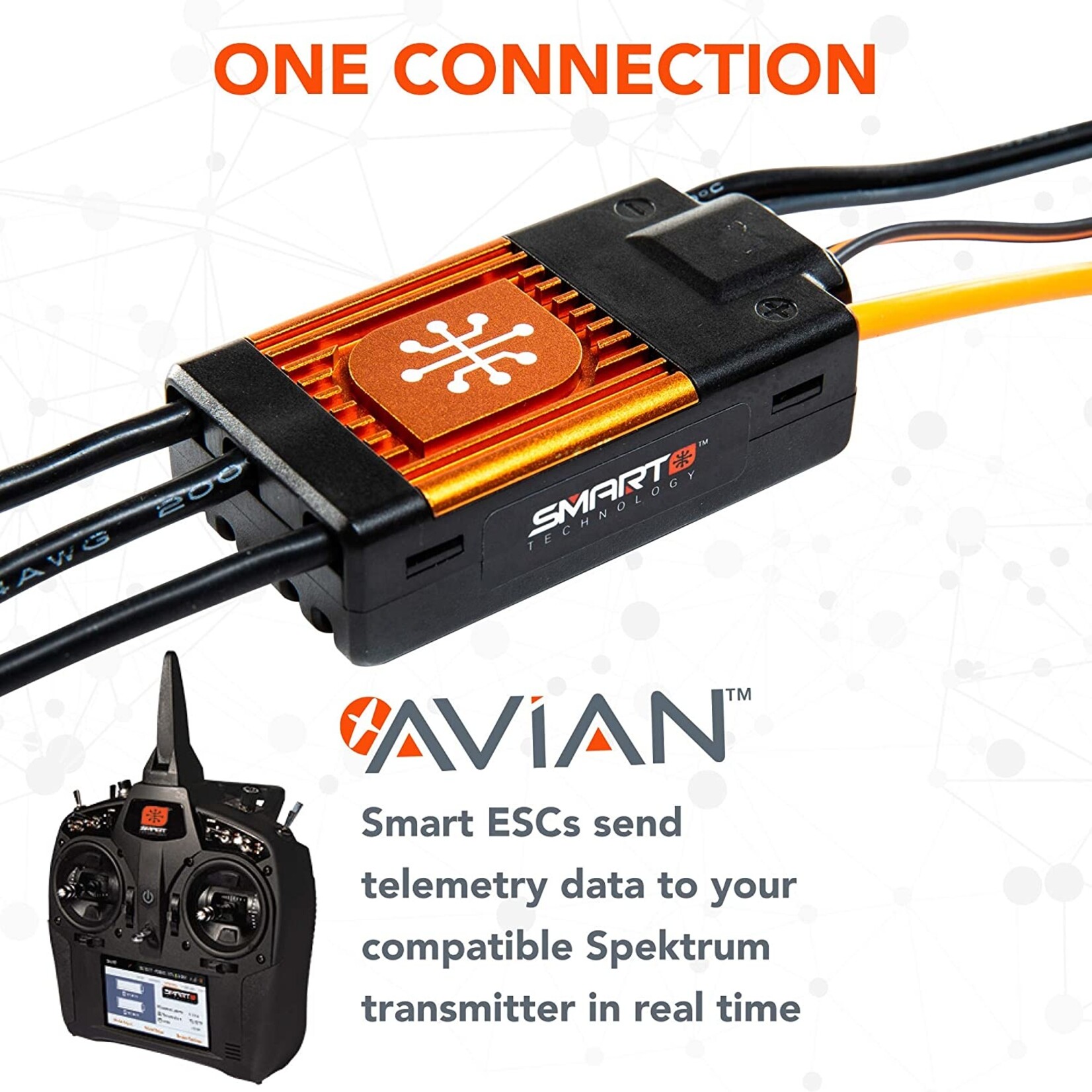 Spektrum SPMXAE1060 - Avian 60 Amp Brushless Smart ESC - 3S-6S