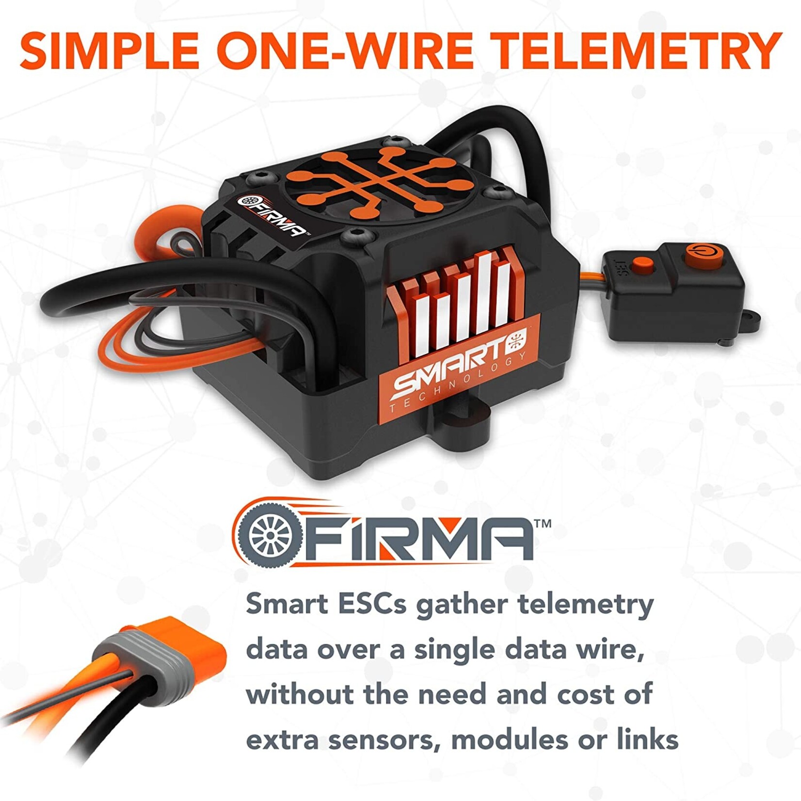 Spektrum SPMXSE1040RX - Firma 40amp Brushed Smart 2-in-1 ESC & Receiver