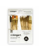 Kingart Mixed Media Brush Set - 25 Piece Set