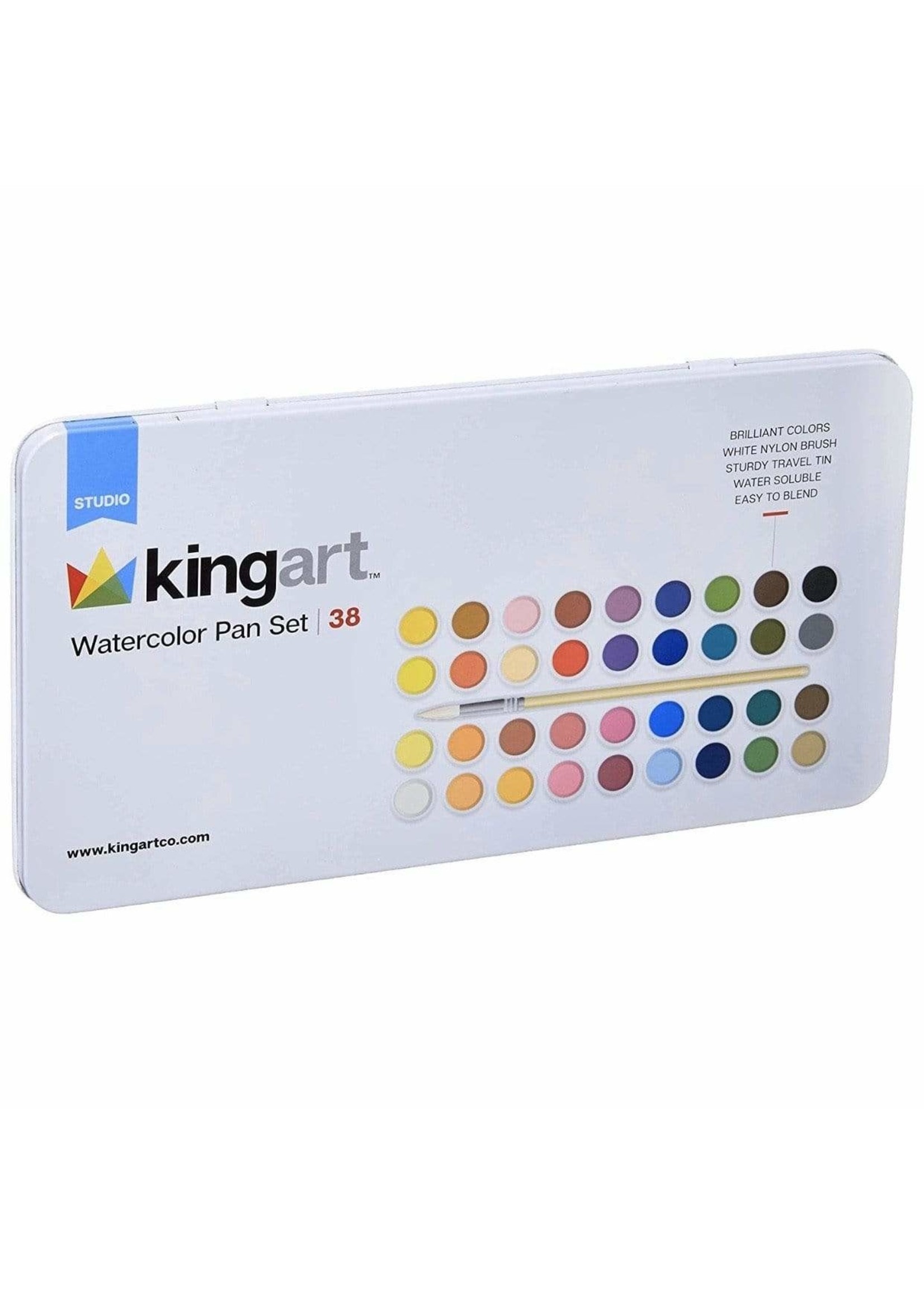 Kingart Watercolor Brush Markers - Set of 36