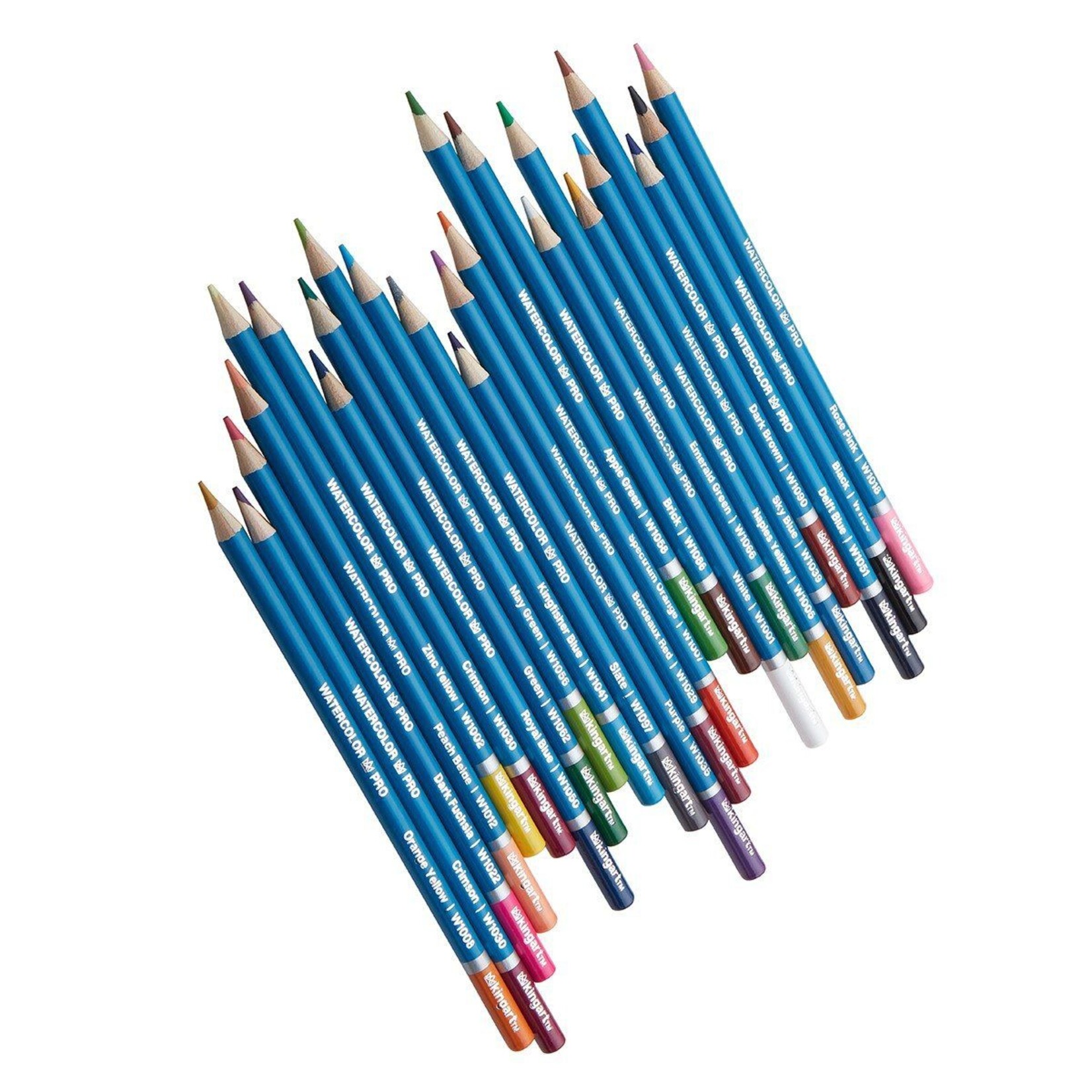 Kingart Watercolor Pencils in Tin - 24 Unique Colors