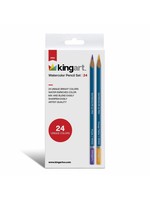 Kingart Watercolor Pencils in Tin - 24 Unique Colors