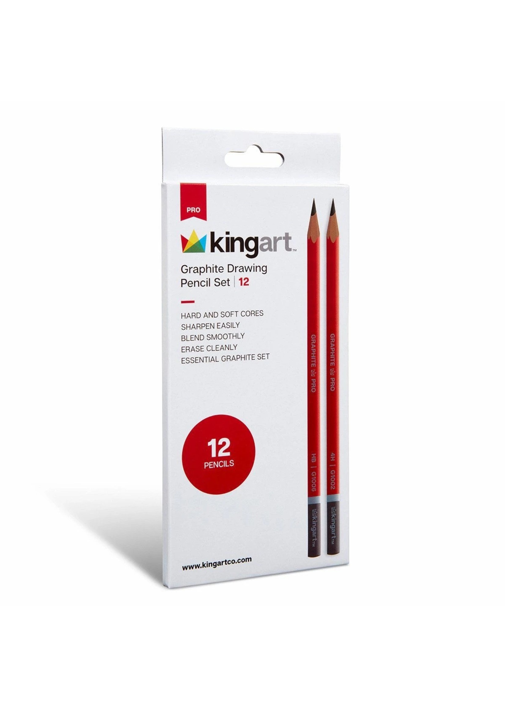 Kingart Graphite Pencils in Tin - Set of 12