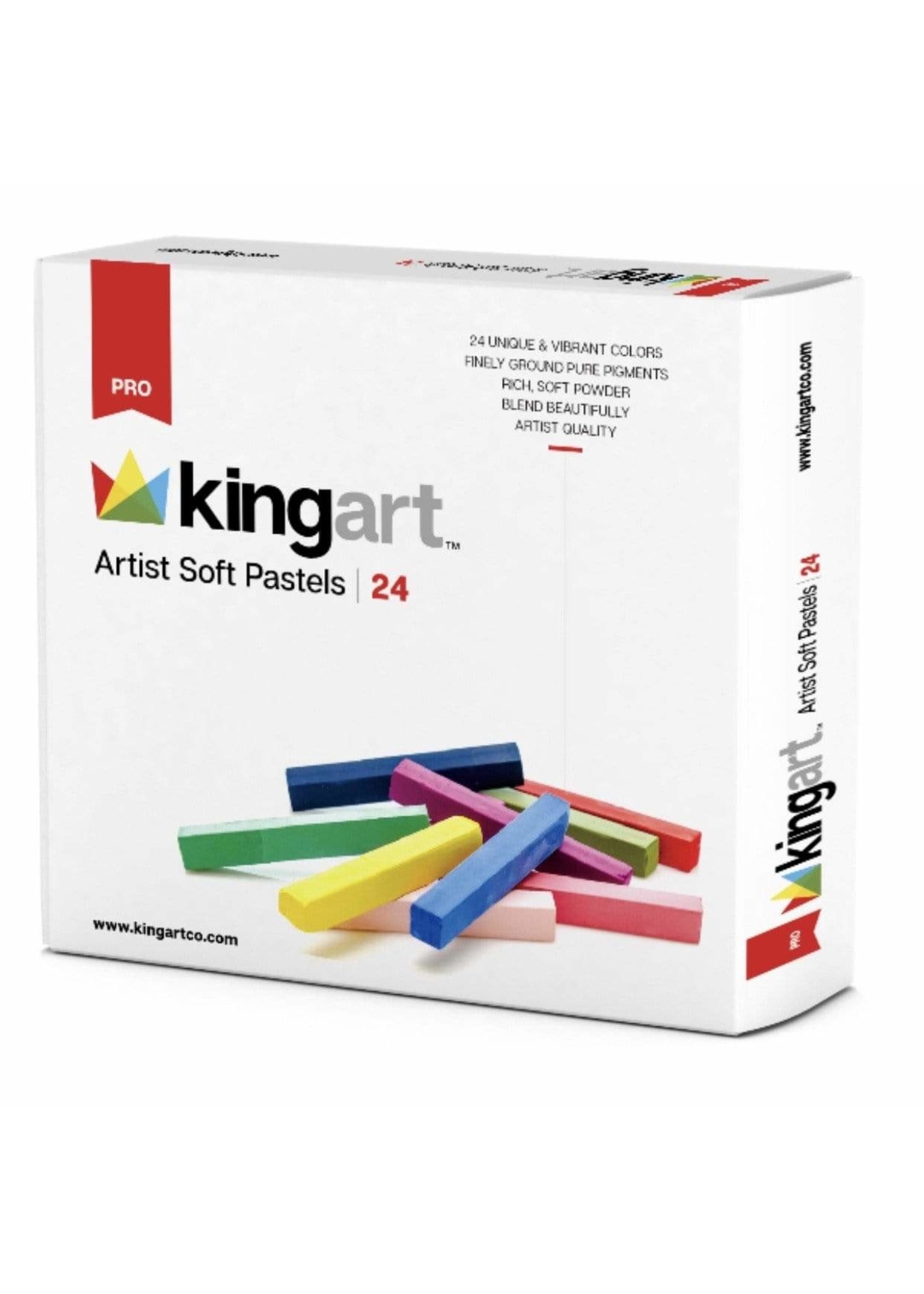 Kingart Artist Soft Pastels Set - 24 Unique Colors