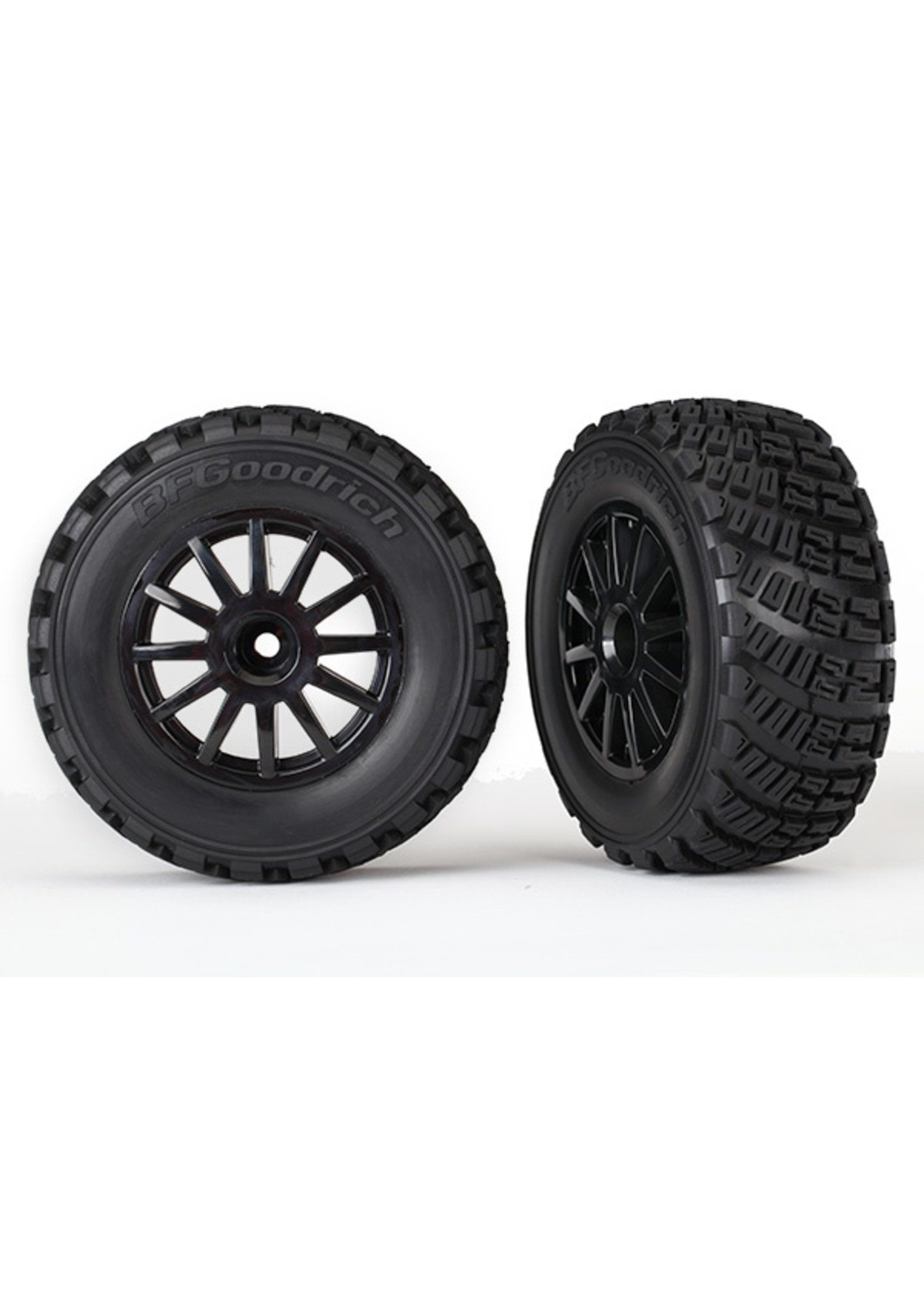 Traxxas 7473T - Black Wheels / Gravel Pattern Tires