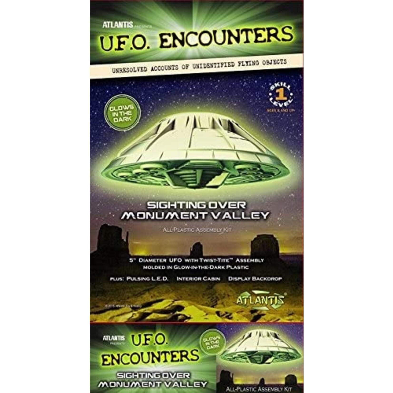 Atlantis 1007G - Monument Valley UFO - Lighted - Glow in the Dark