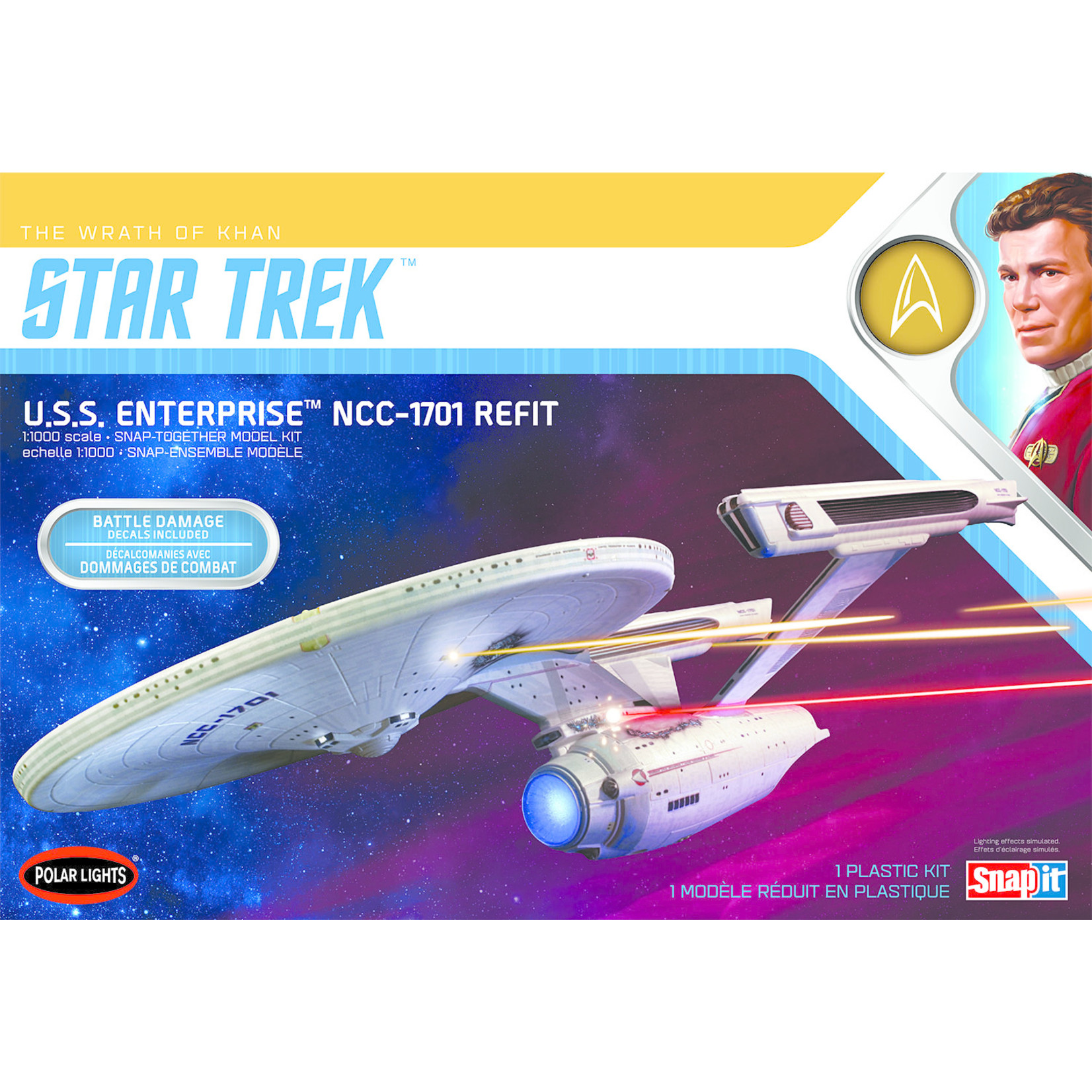 Polar Lights 974 - 1/1000 Star Trek U.S.S. Enterprise Refit Wrath of Khan Edition