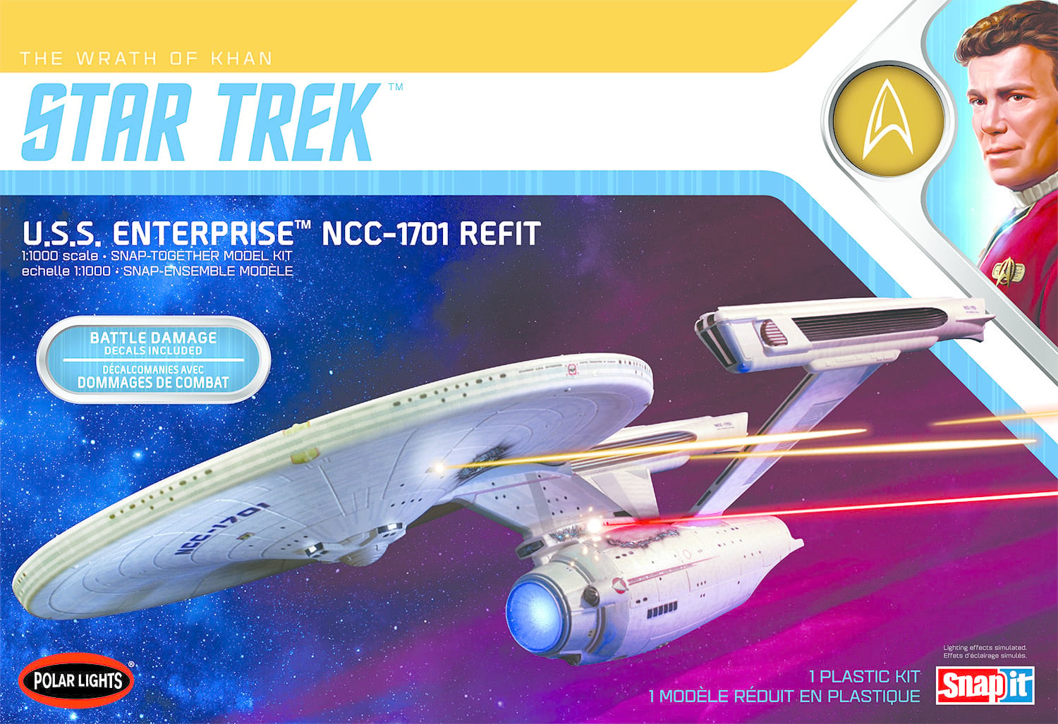 974 - 1/1000 Star Trek U.S.S. Enterprise Refit Wrath of Khan Edition