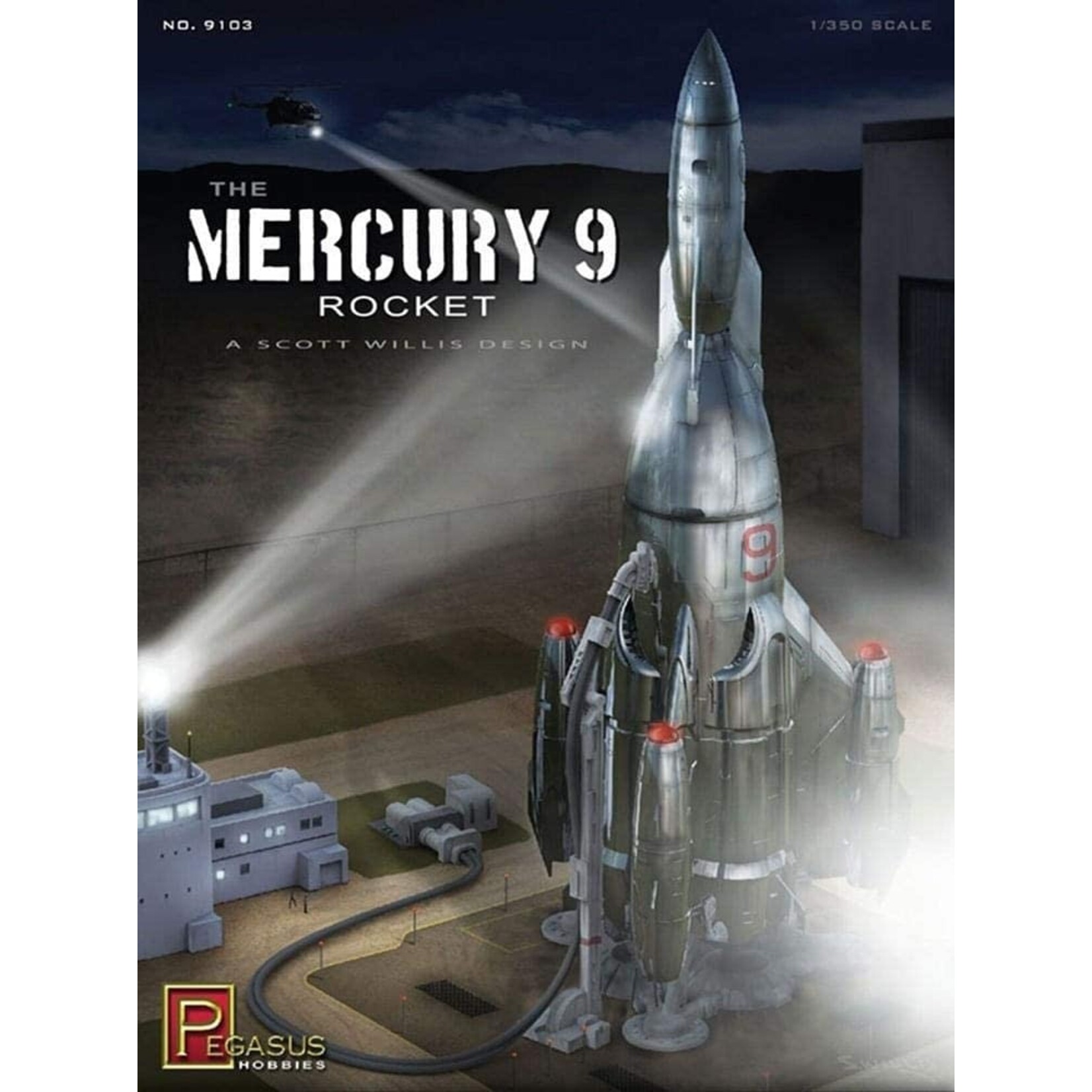 Pegasus Hobbies 9103 - 1/350 Mercury 9 Rocketship