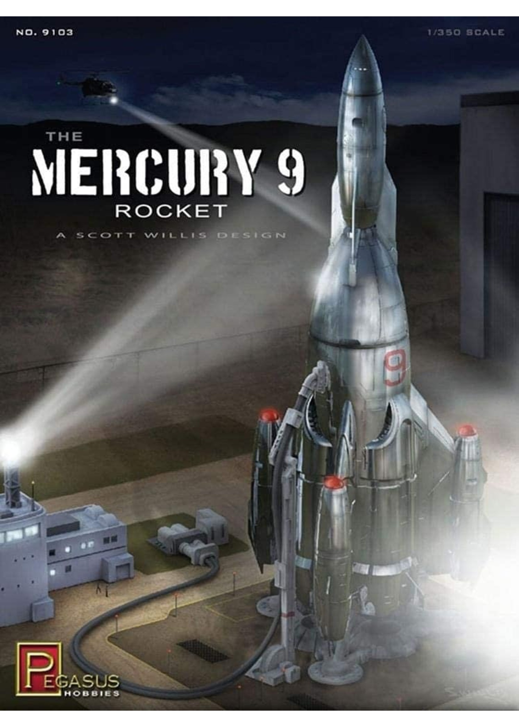 Pegasus Hobbies 9103 - 1/350 Mercury 9 Rocketship