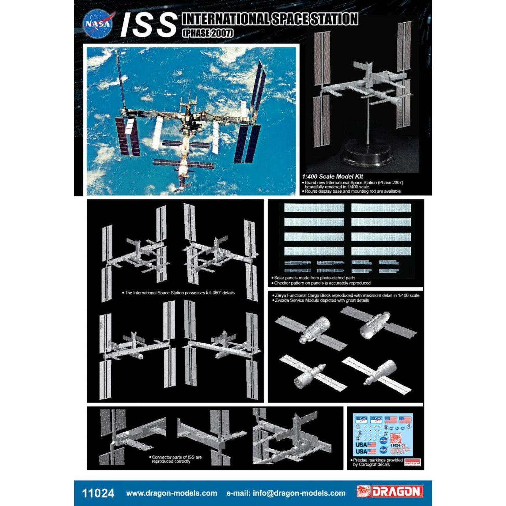Dragon Models 11024 - 1/400 NASA International Space Station Phase 2007