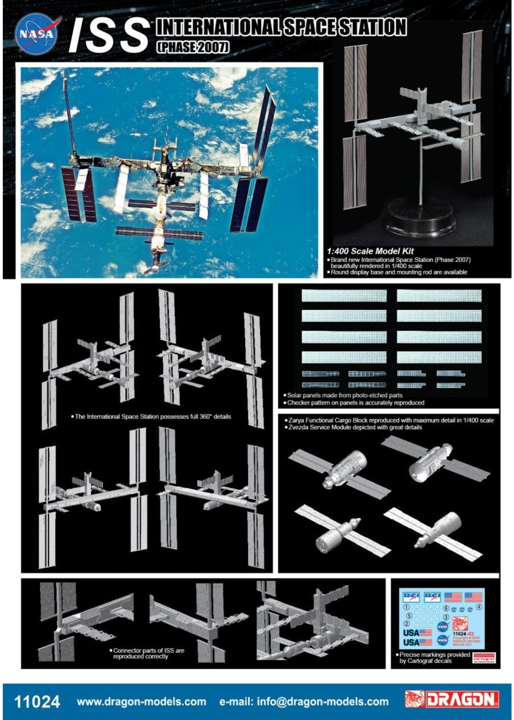 Dragon Models 11024 - 1/400 NASA International Space Station Phase 2007
