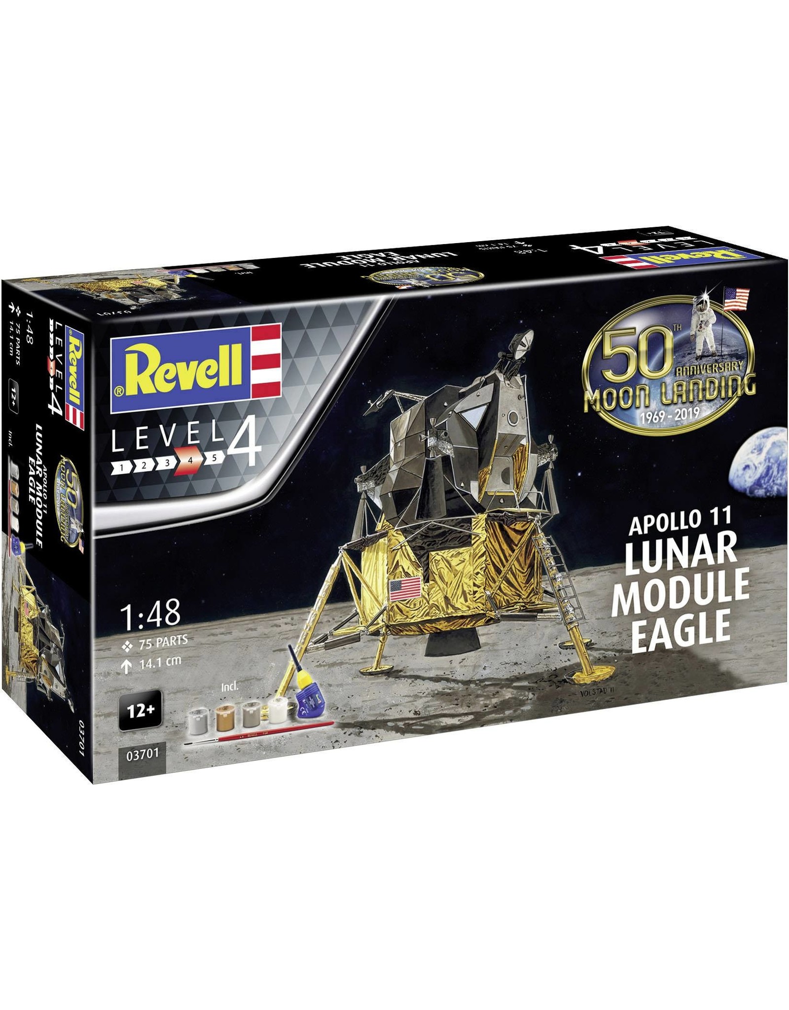 Revell 3701 1/48 Apollo 11 Lunar Module Eagle 1 Model Kit Hub Hobby
